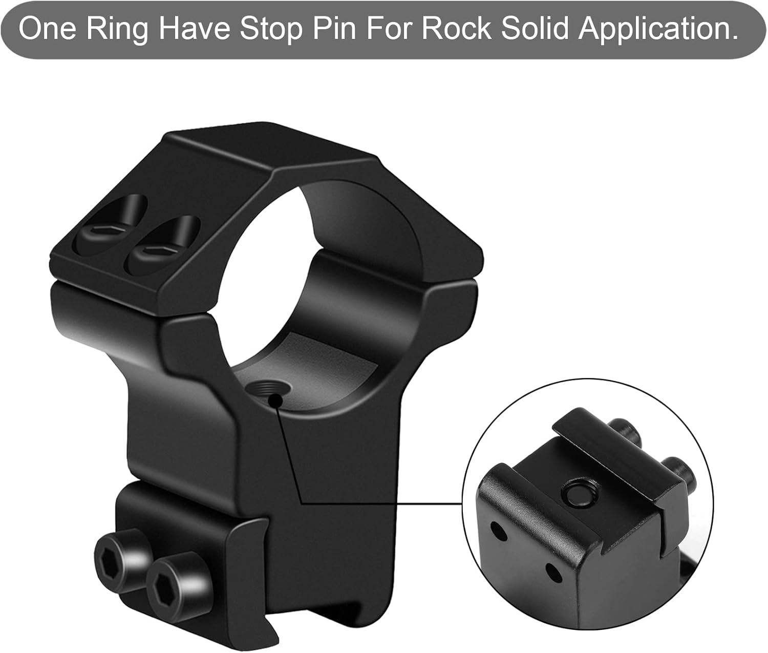 1'' Dovetail Scope Rings, 2 Pack High Profile or Medium Profile 1 Inch Scope Mount Rings for 11mm Dovetail Rails - Image 4