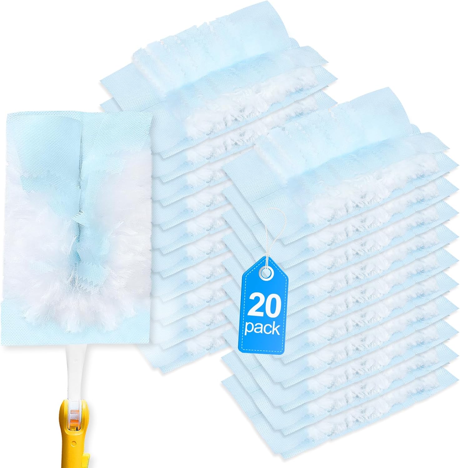 Duster Refill Compatible with Swiffer Hand Duster, Unscented Disposable Heavy Duty Duster Refills, Dusters Refills for Cleaning, Blinds & Ceiling Fan, 20 Count (Handle is Not Included) - Image 1