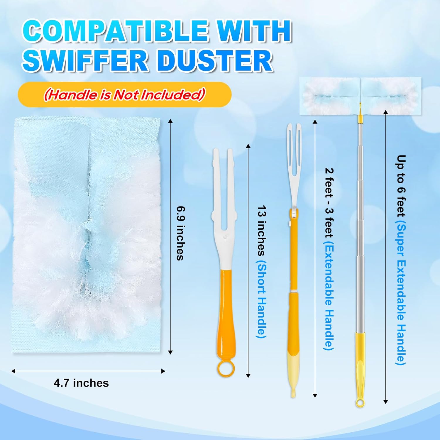 Duster Refill Compatible with Swiffer Hand Duster, Unscented Disposable Heavy Duty Duster Refills, Dusters Refills for Cleaning, Blinds & Ceiling Fan, 20 Count (Handle is Not Included) - Image 2