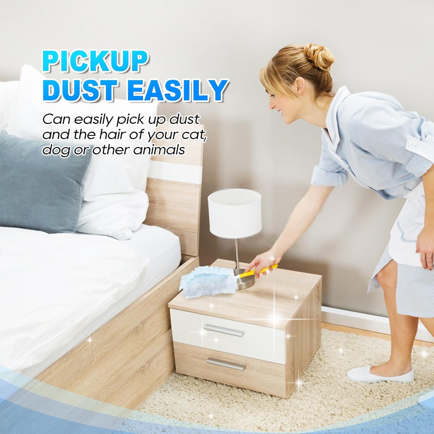 Duster Refill Compatible with Swiffer Hand Duster, Unscented Disposable Heavy Duty Duster Refills, Dusters Refills for Cleaning, Blinds & Ceiling Fan, 20 Count (Handle is Not Included) - Image 6