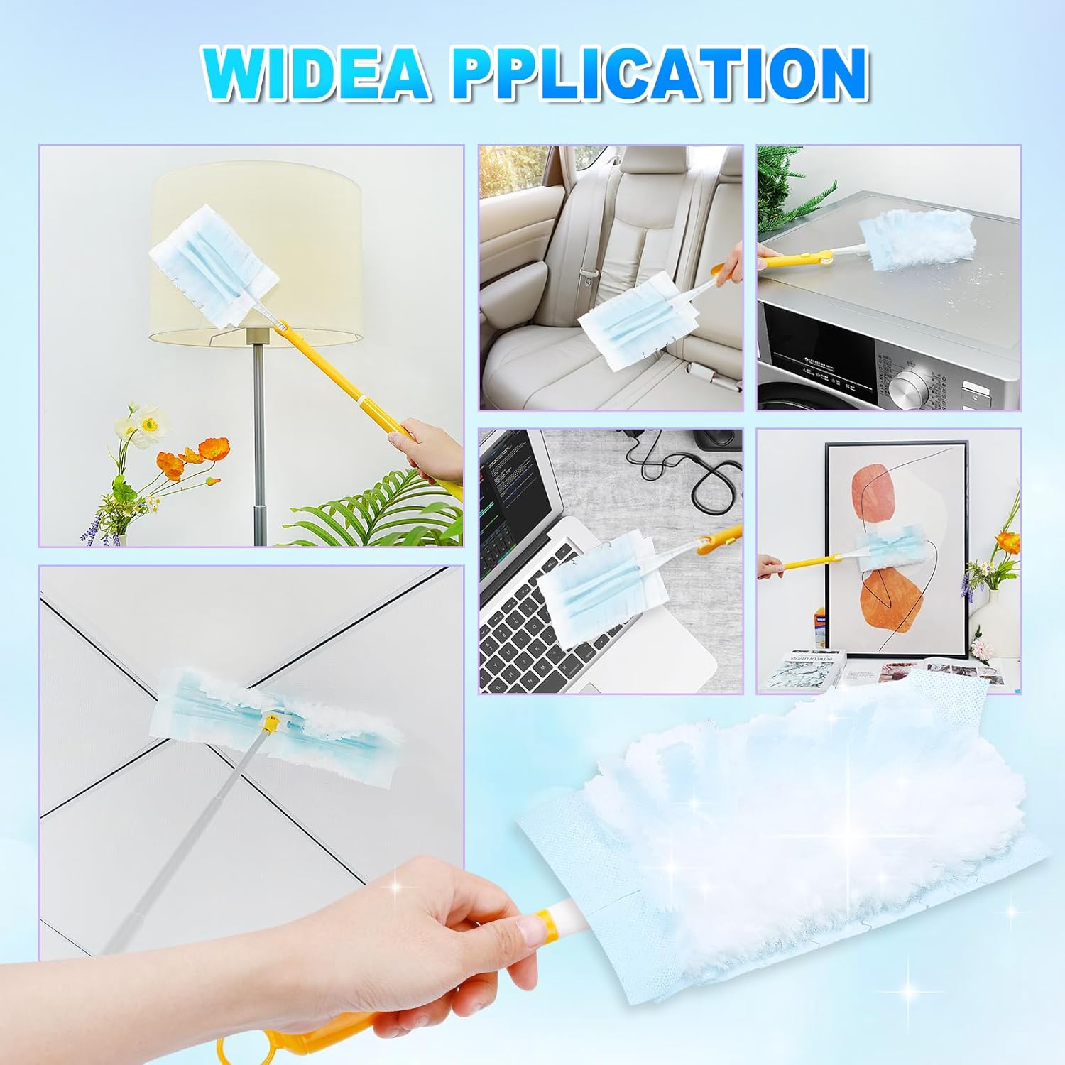 Duster Refill Compatible with Swiffer Hand Duster, Unscented Disposable Heavy Duty Duster Refills, Dusters Refills for Cleaning, Blinds & Ceiling Fan, 20 Count (Handle is Not Included) - Image 7