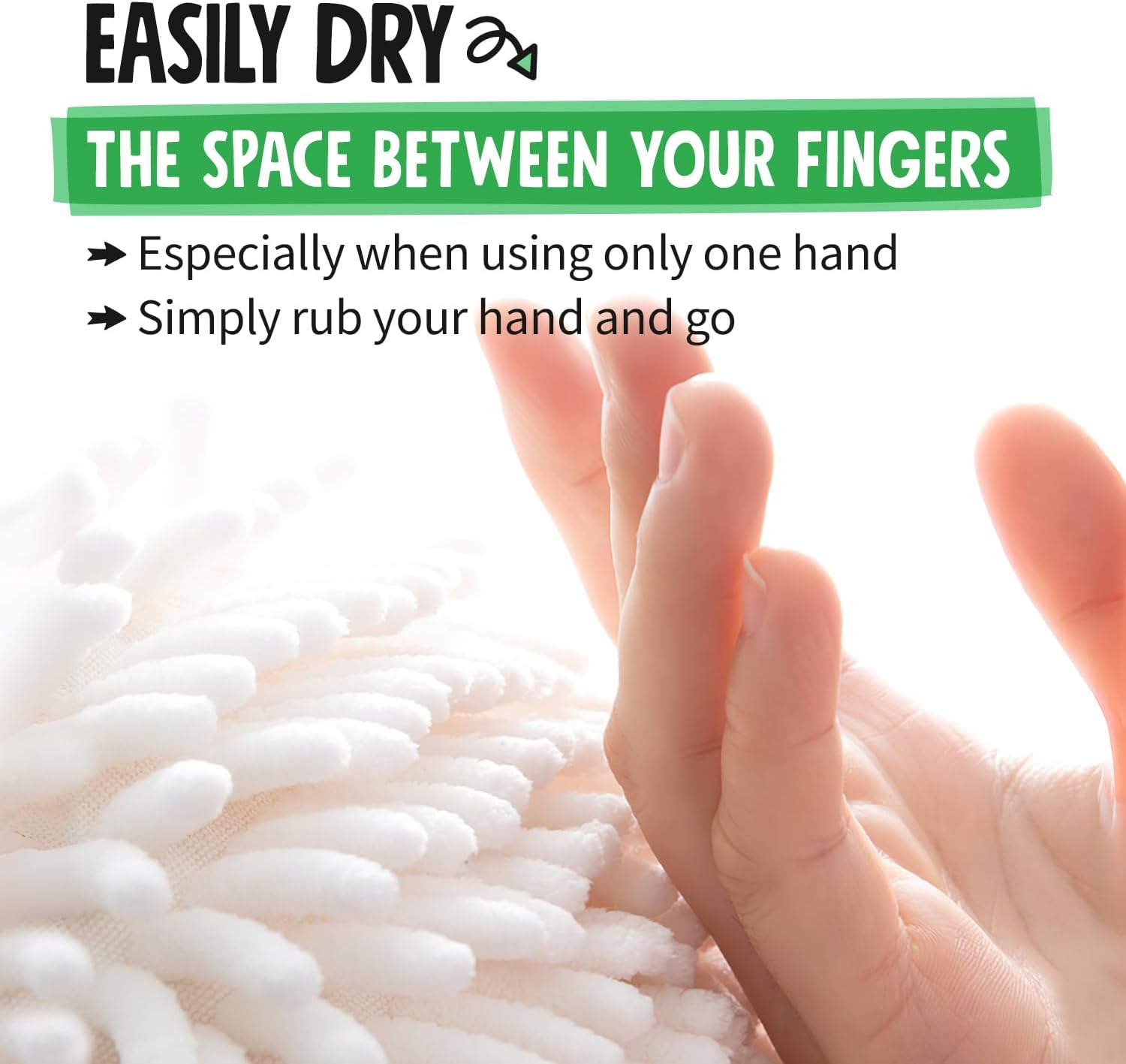 Fuzzy Ball Hand Towels (Set of 2) - Dry Your Hands conveniently with This Creative Hand Towel Hedgehog Decorative Towels for Bathroom (Pack of 2, Mint) - Image 5