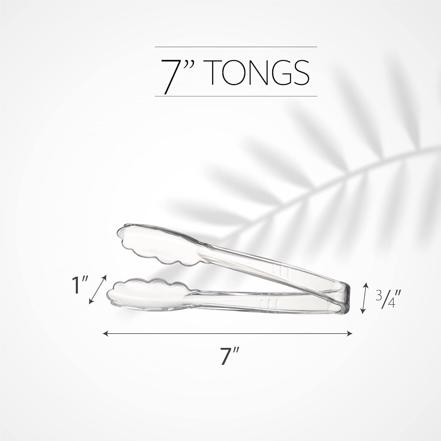 [Clear Tongs 7.5'' Inches]  7.5'' Serving Tongs Heavy Duty Reusable Kitchen and BBQ Clear Serving Tong for party's, Caterings, Events, Buffet, Weddings, And every Day use Pack of 12 - Image 6