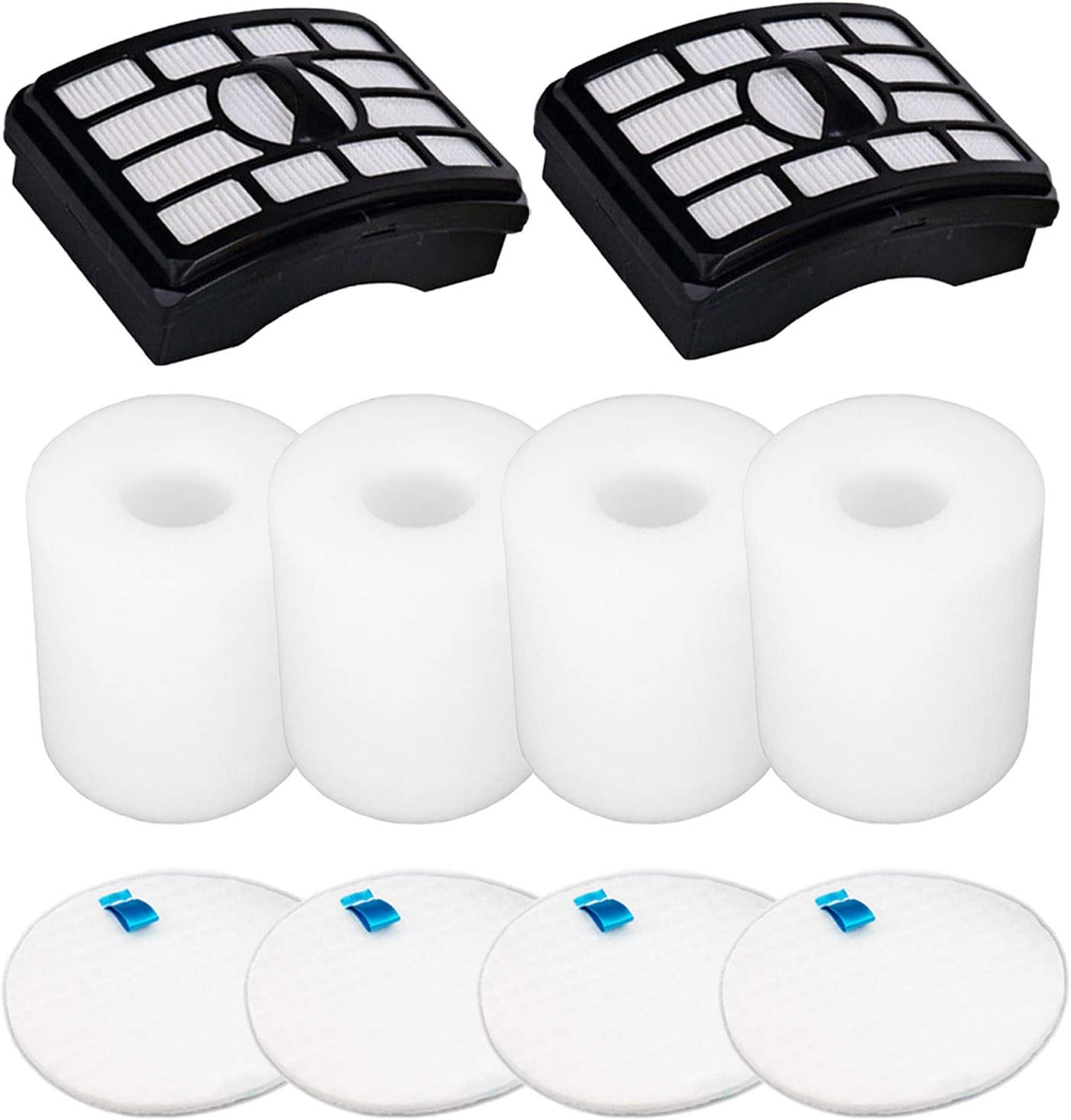 Vacuum Filters Replacement for Shark Rotator Professional Lift-Away NV500 NV501 NV502 NV503 NV505 NV510 NV520 NV552 ZU780 ZU782 ZU785 UV560, 2 Post Filters +4 Foam&Felt Filters, Part # XFF500 & XHF500 - Image 1