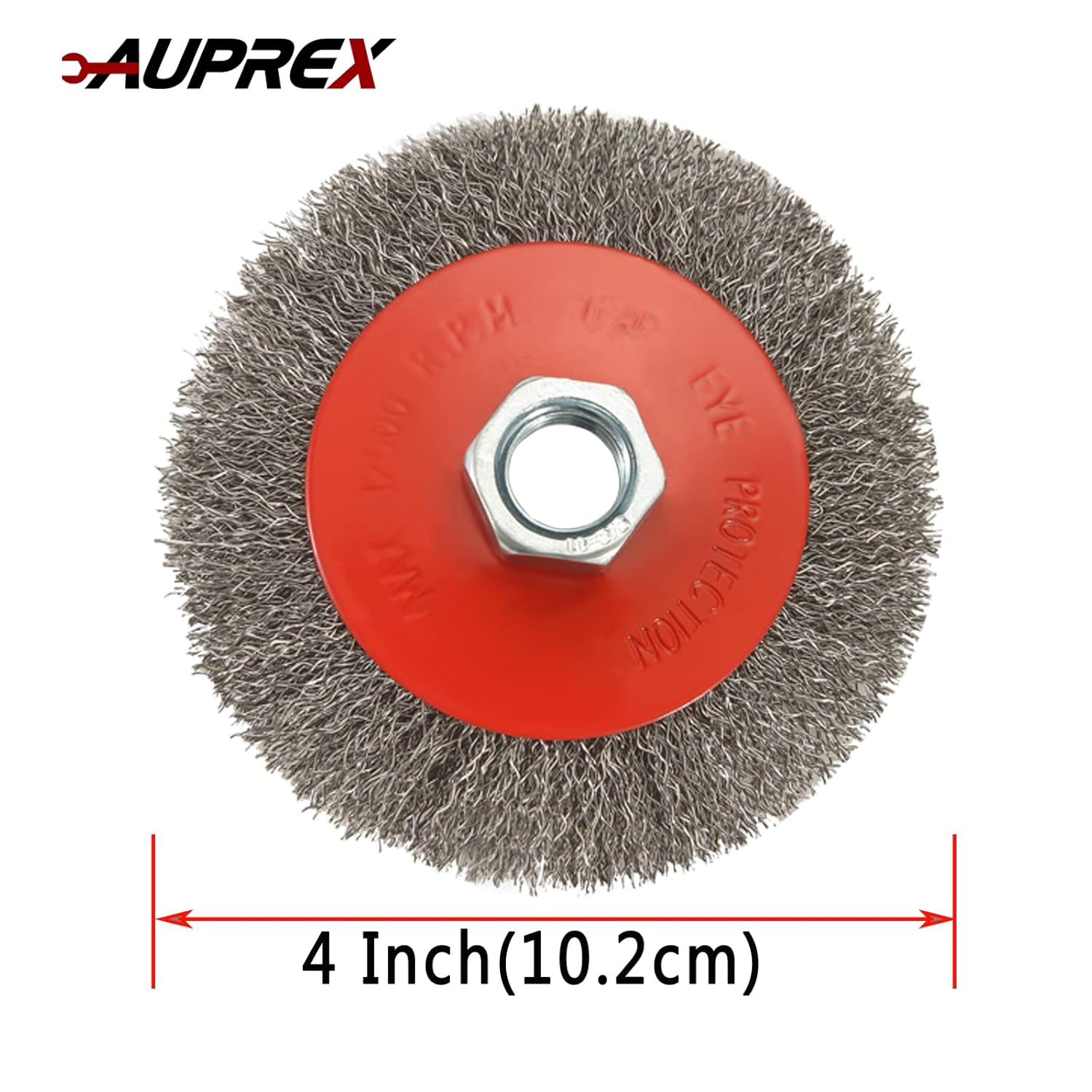 5 Pack 4 Inch Coarse Crimped Wire Wheel Brush for Angle Grinder with 5/8 Inch-11 Threaded Arbor - 0.014 Inch Carbon Steel Wire -Light Duty Conditioning for Metals - Image 2