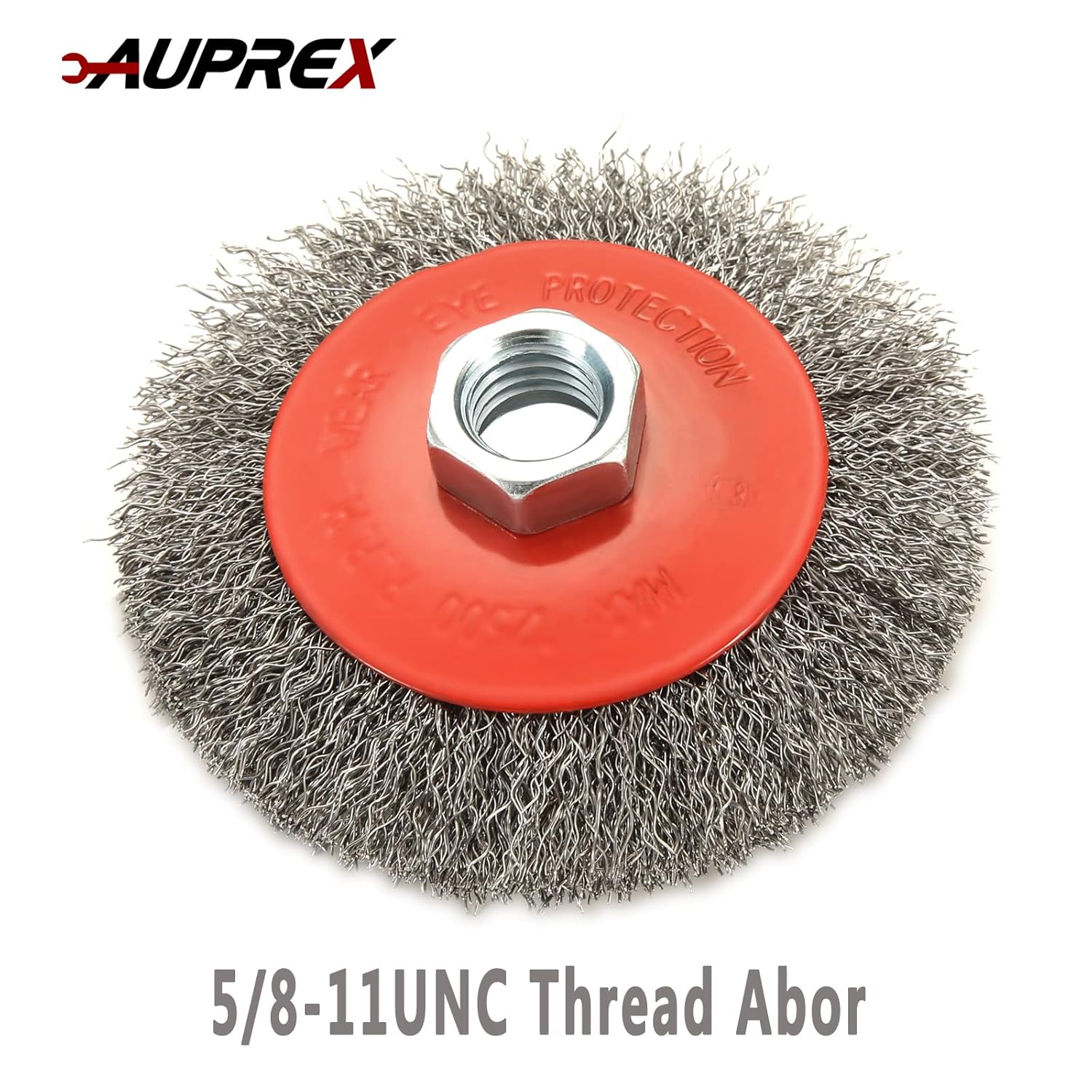 5 Pack 4 Inch Coarse Crimped Wire Wheel Brush for Angle Grinder with 5/8 Inch-11 Threaded Arbor - 0.014 Inch Carbon Steel Wire -Light Duty Conditioning for Metals - Image 4