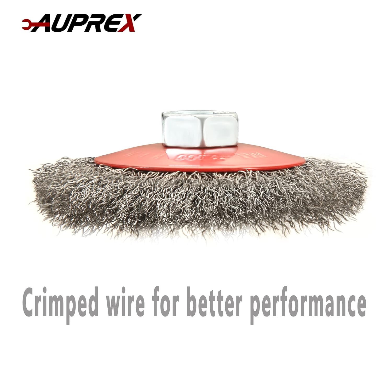 5 Pack 4 Inch Coarse Crimped Wire Wheel Brush for Angle Grinder with 5/8 Inch-11 Threaded Arbor - 0.014 Inch Carbon Steel Wire -Light Duty Conditioning for Metals - Image 5