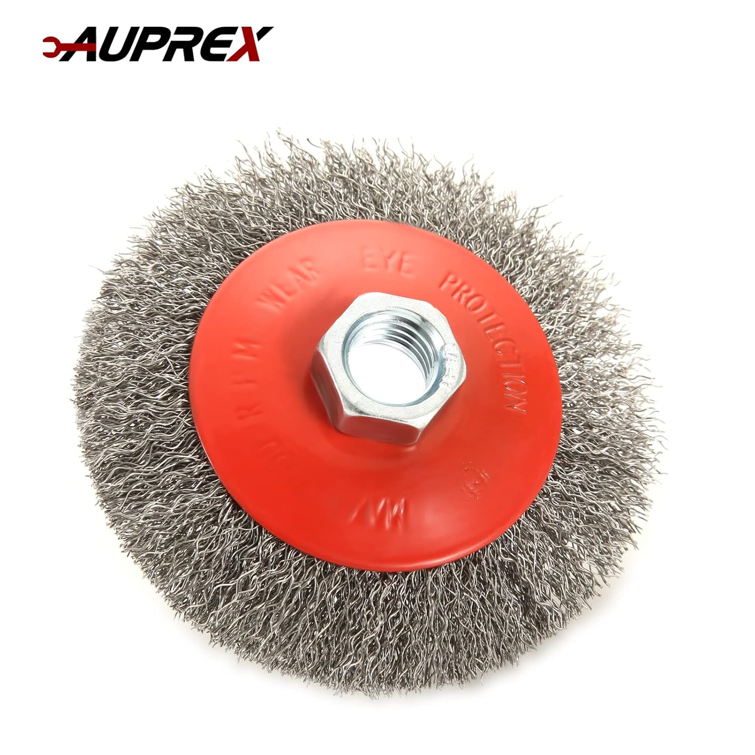 5 Pack 4 Inch Coarse Crimped Wire Wheel Brush for Angle Grinder with 5/8 Inch-11 Threaded Arbor - 0.014 Inch Carbon Steel Wire -Light Duty Conditioning for Metals - Image 6