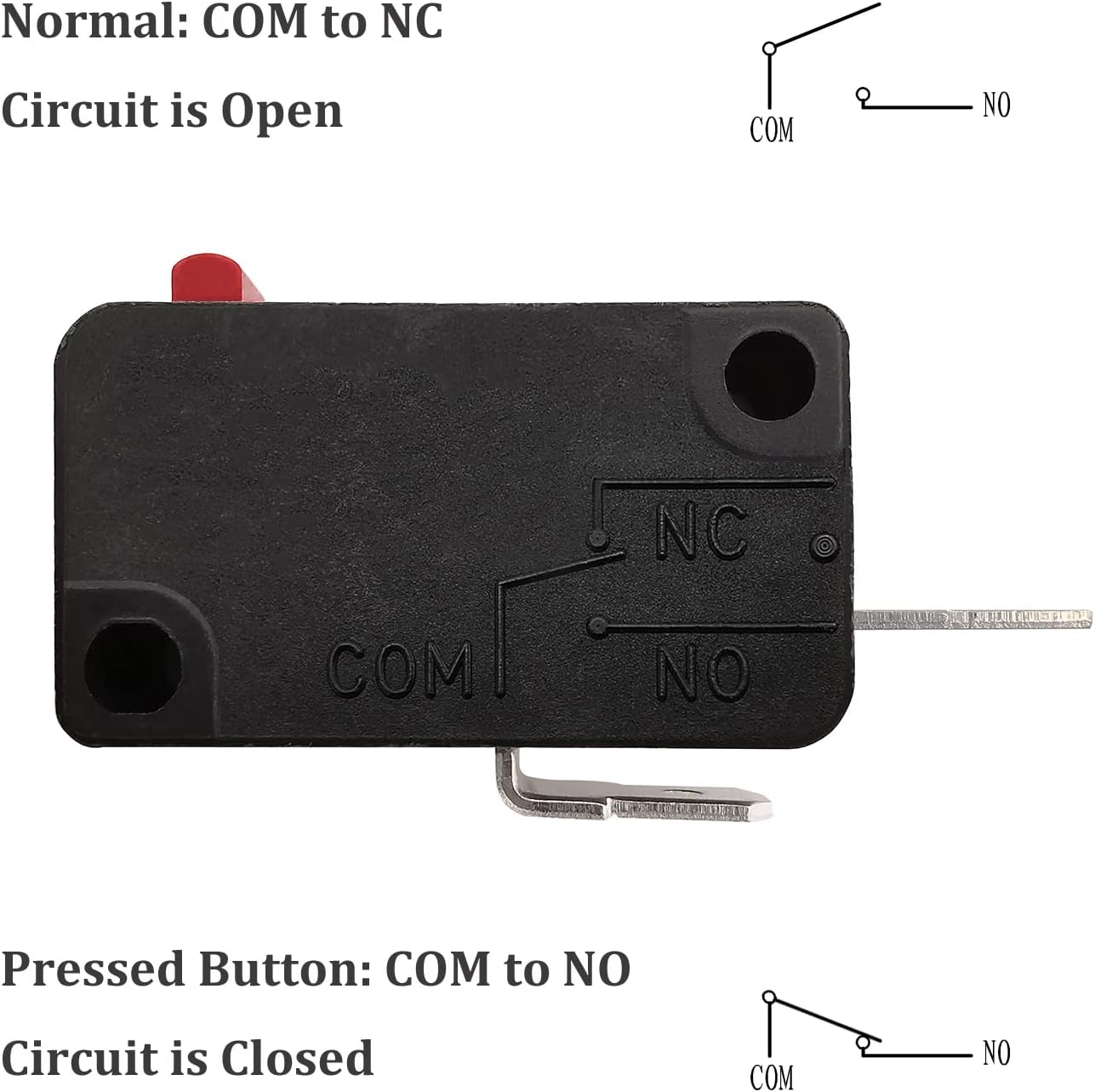 Microwave Oven Door Switch Replacement Part, 16A 125VAC, KW3AT-16 (Downward Compatible with KW3A-16), 2X Normally Open + 1x Normally Closed - Image 5