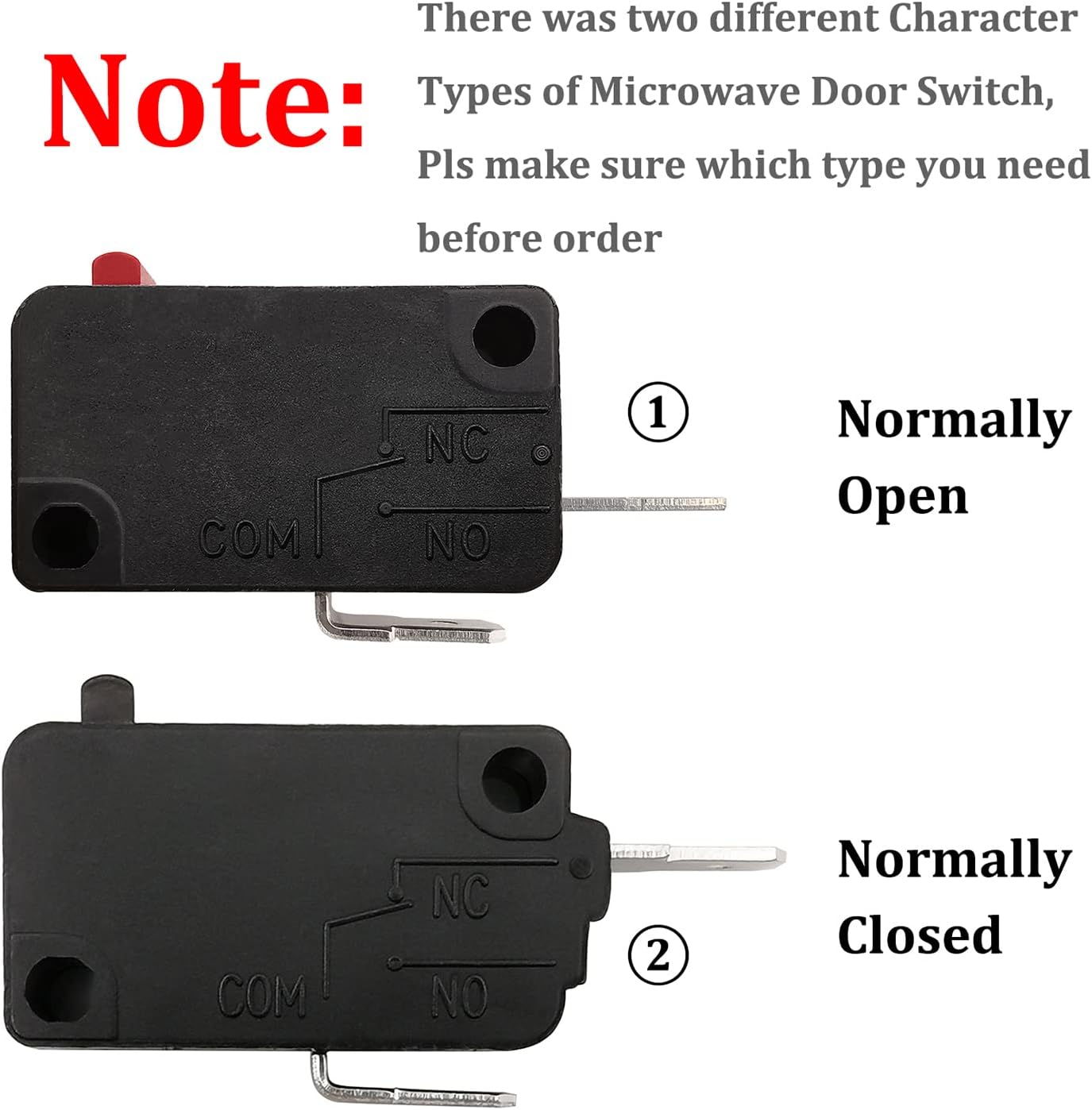Microwave Oven Door Switch Replacement Part, 16A 125VAC, KW3AT-16 (Downward Compatible with KW3A-16), 2X Normally Open + 1x Normally Closed - Image 7