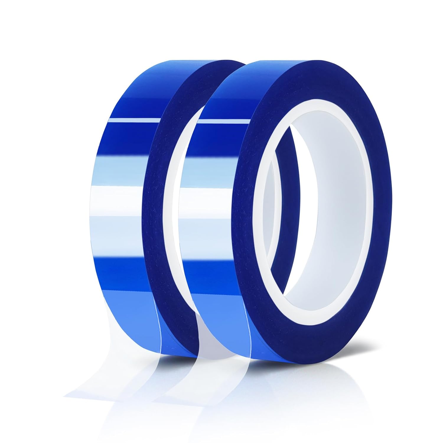 2 Rolls 10mm x16m(52FT) Blue Heat Tape High Temperature Heat Resistant Tape Heat Transfer Tape for Heat Sublimation Press Vinyl,No Residue - Image 1
