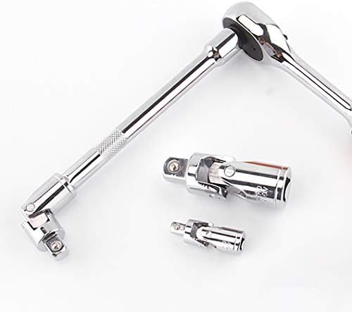 3PCS Universal Joint Socket Set, Chrome Vanadium Steel Swivel Socket Adapter Set, 1/4IN, 3/8IN, 1/2IN Drive Universal Joint Set - Image 5