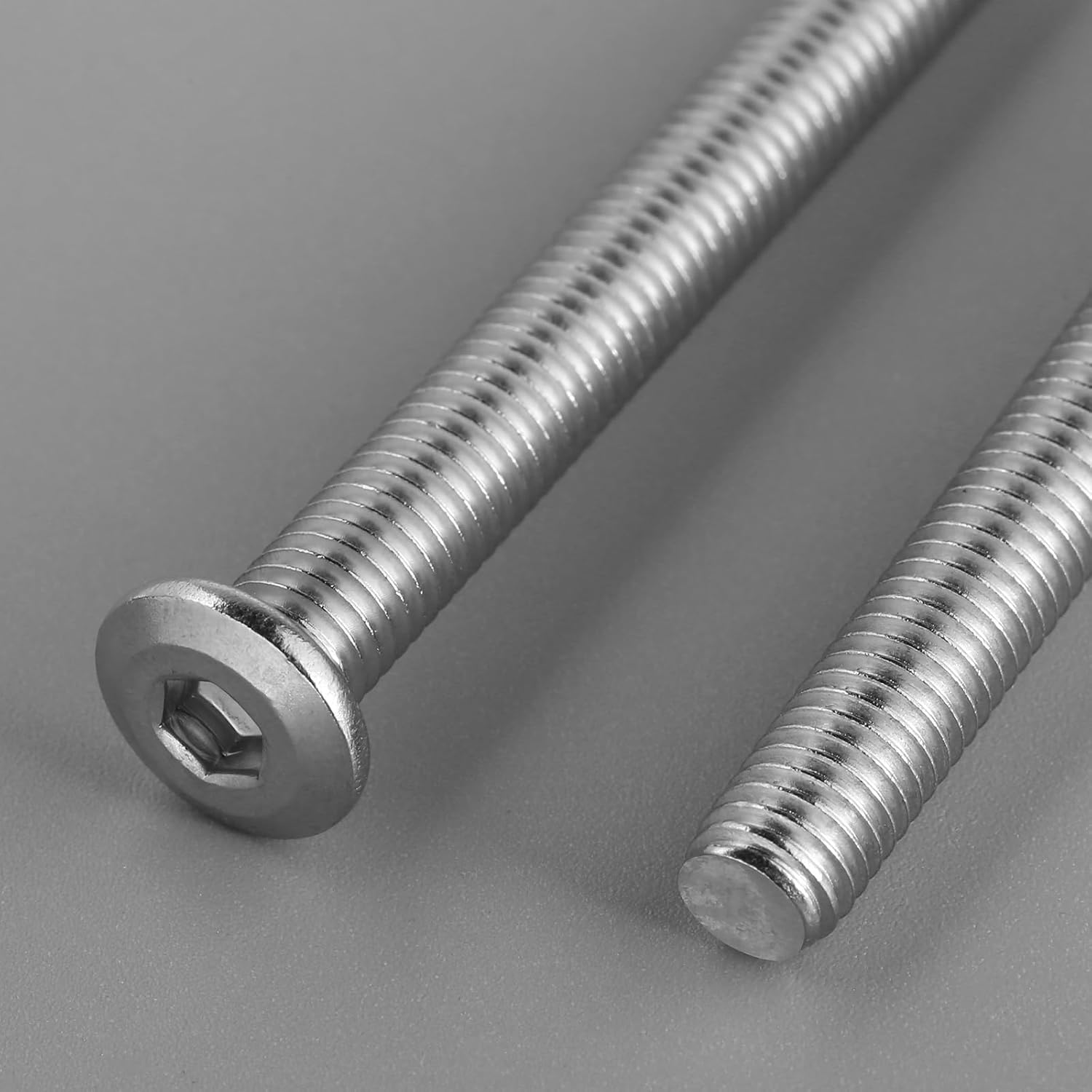 M6-1.0 x 45mm Flat Head Hex Socket Cap Screws Bolts 10Pcs, M6 Bolt 304 Stainless Steel 18-8 Furniture Bolts Full Thread, with Hex Spanner - Image 3
