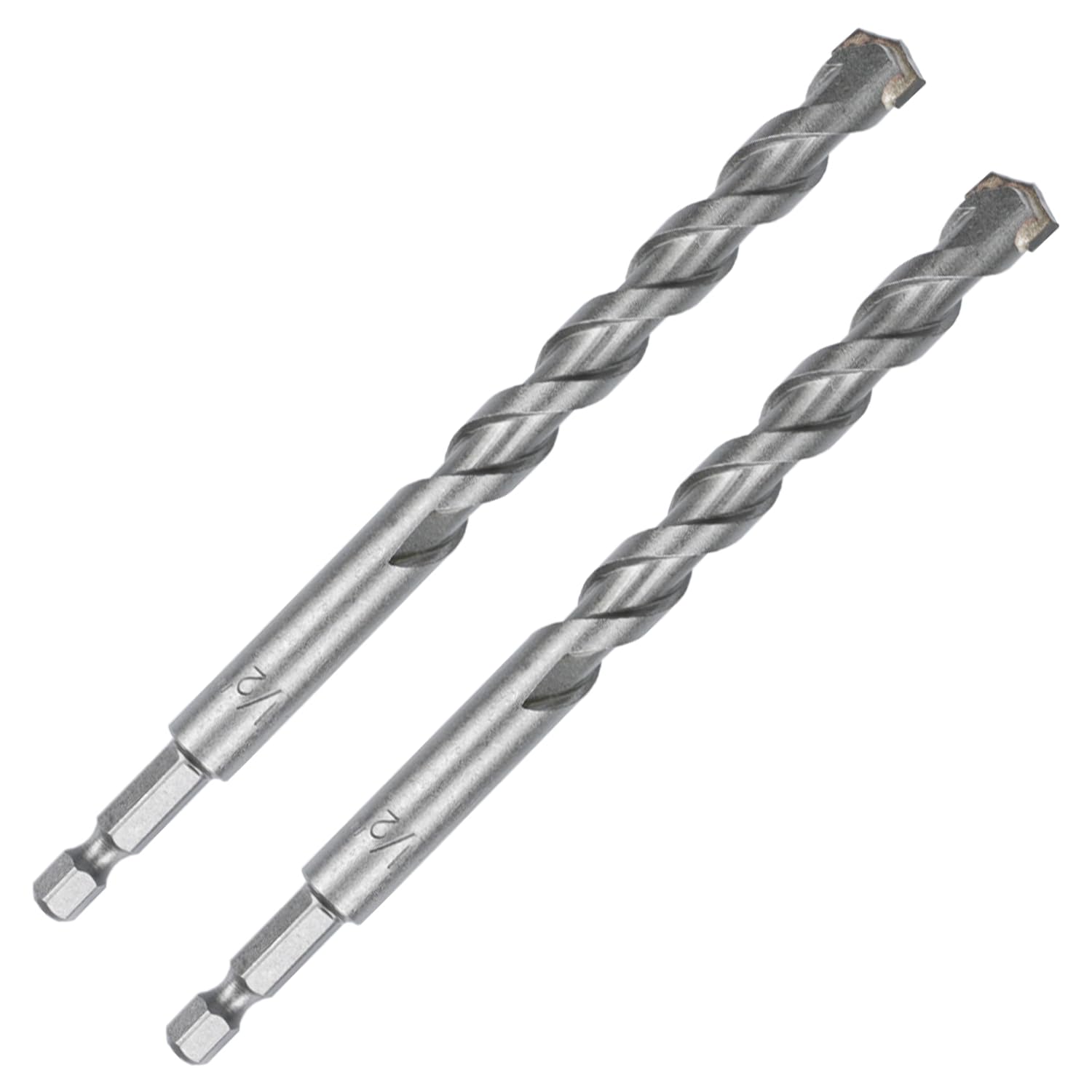 1/2 Inch Masonry Drill Bits (2 Pack - 6