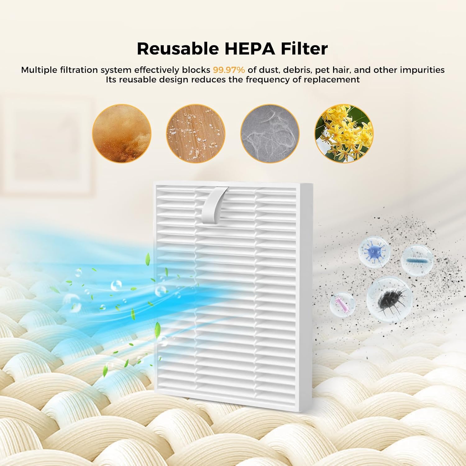 24PCS Replacement Parts Compatible with  Q7 M5+/ Q7 M5/Q7 L5/Q7 L5+, 2 Main Brushes, 6 Side Brushes, 4 HEPA Filters, 4 Mop Pads, 6 Dust Bags, 1 Cleaning Brush,1 Screwdriver Spare Parts - Image 6