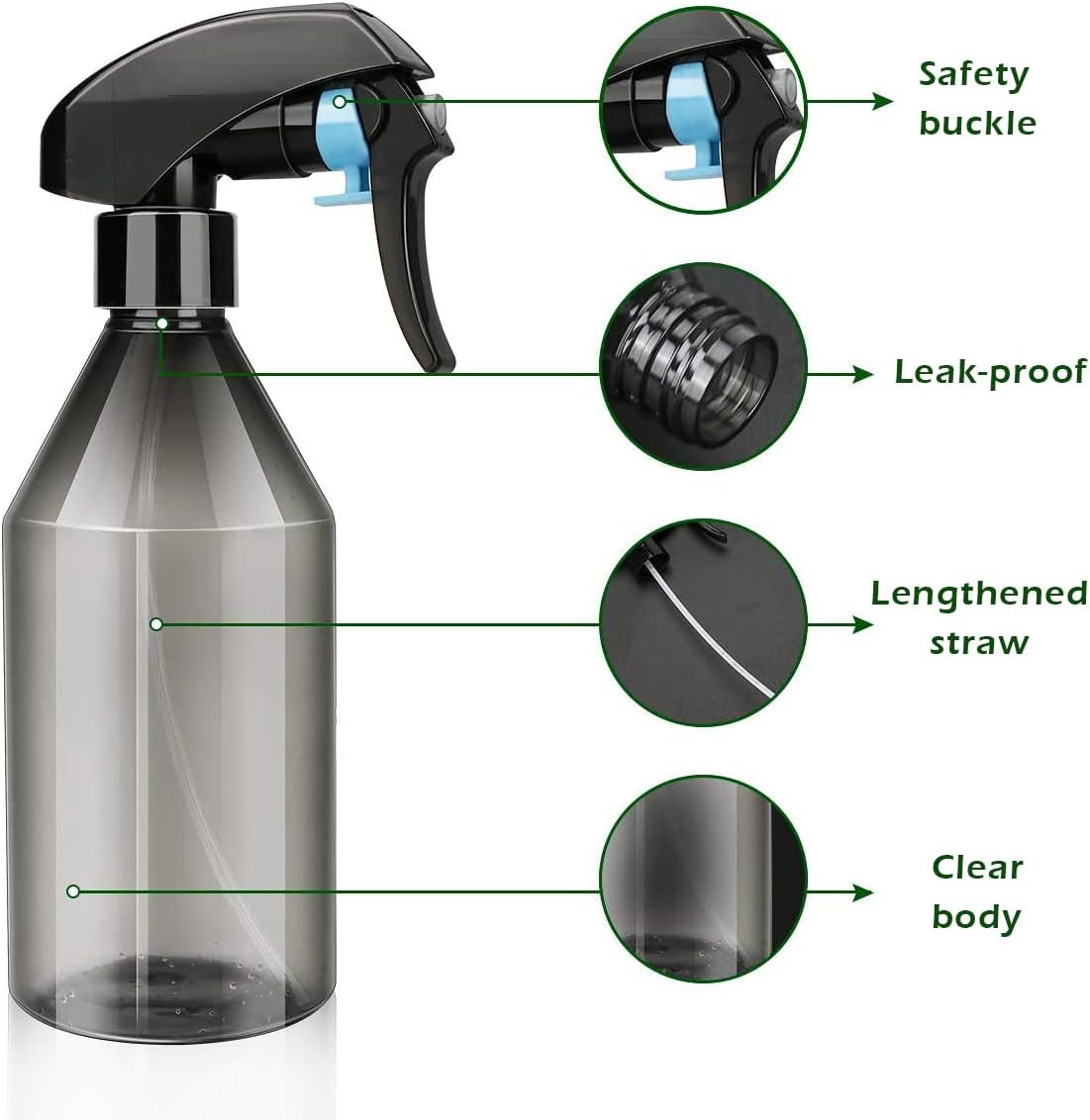 Plant Mister Water Spray Bottle - Fine Mist Spray Bottle for Flowers, Plants, Gardening, Cleaning Solutions - 10oz, Plastic - Image 3
