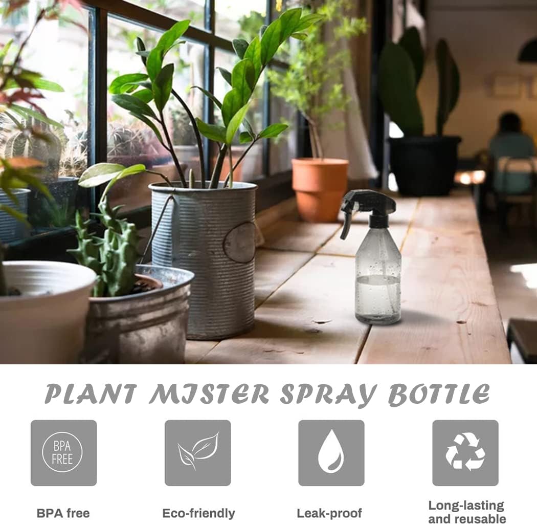 Plant Mister Water Spray Bottle - Fine Mist Spray Bottle for Flowers, Plants, Gardening, Cleaning Solutions - 10oz, Plastic - Image 6