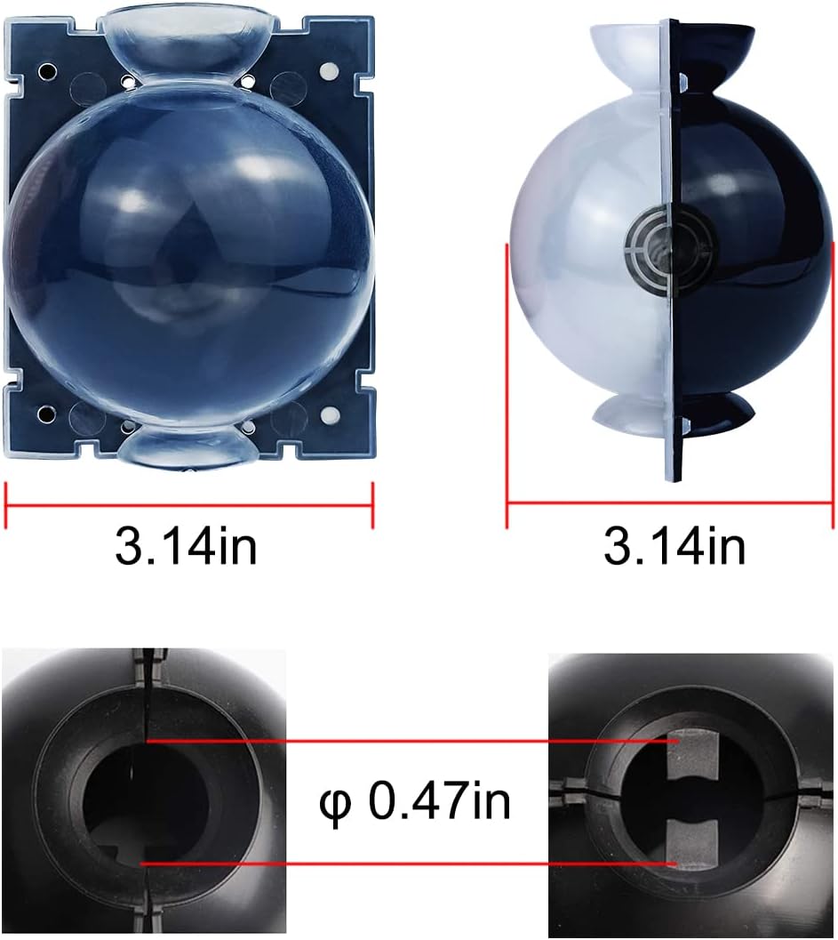 10 PCS Air Layering Propagation Kit with Zip Ties, Reusable Half Transparent Grafting Ball, Air Layering Pods Clear, Plant Rooting Grafting Box for Fast Propagation Plants (Medium) - Image 2