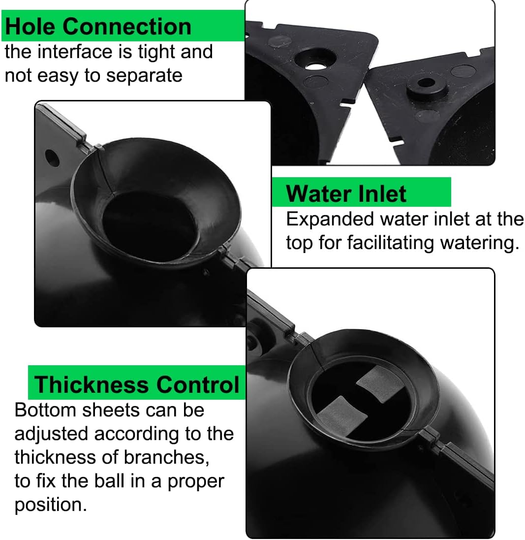 10 PCS Air Layering Propagation Kit with Zip Ties, Reusable Half Transparent Grafting Ball, Air Layering Pods Clear, Plant Rooting Grafting Box for Fast Propagation Plants (Medium) - Image 4