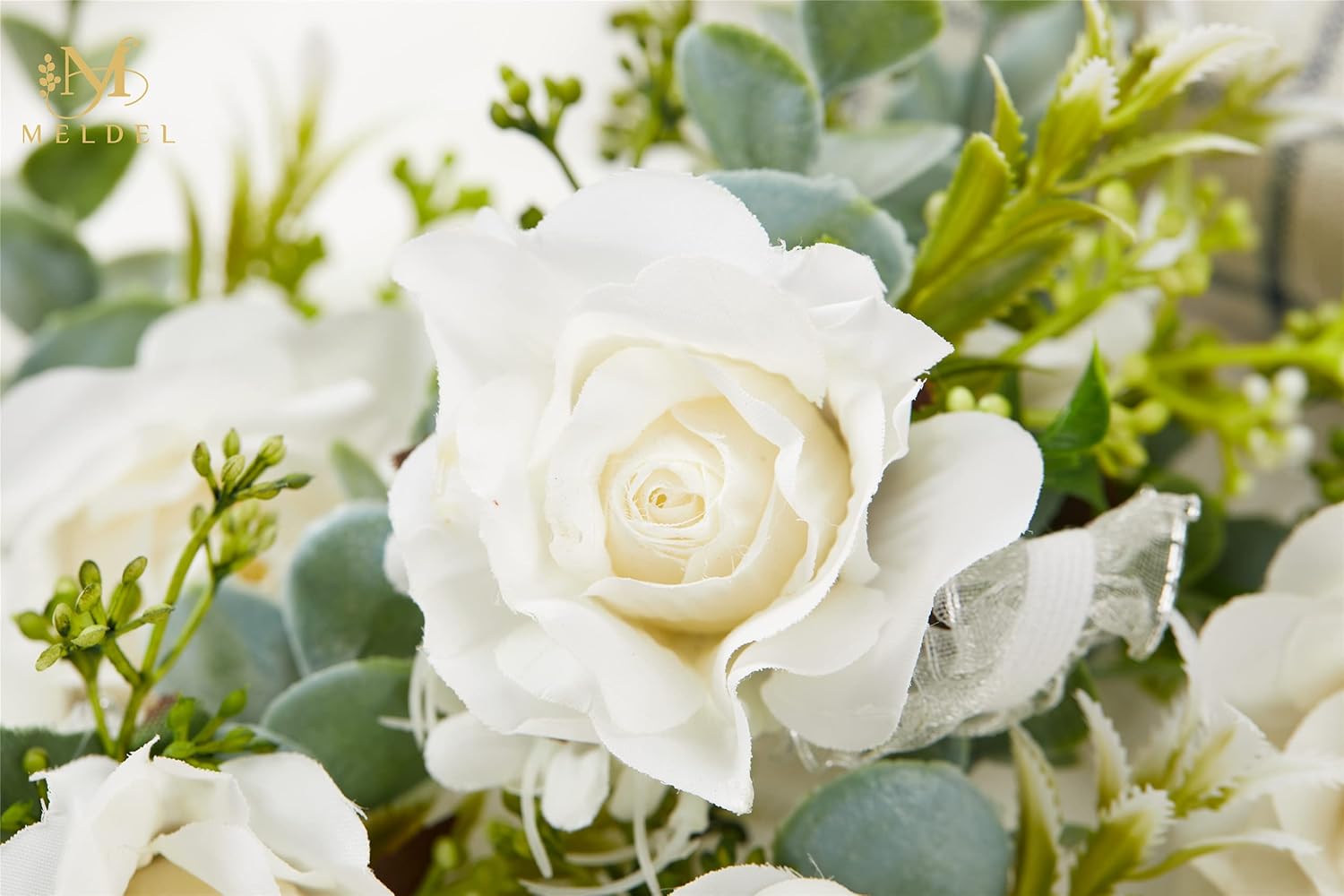 White Ivory Rose Wrist Corsage, Set of 6, Wedding Bridal Flower Corsage Hand Decor for Prom Party Homecoming, Wristband Flowers Bride, Bridesmaid, Girl - Image 4