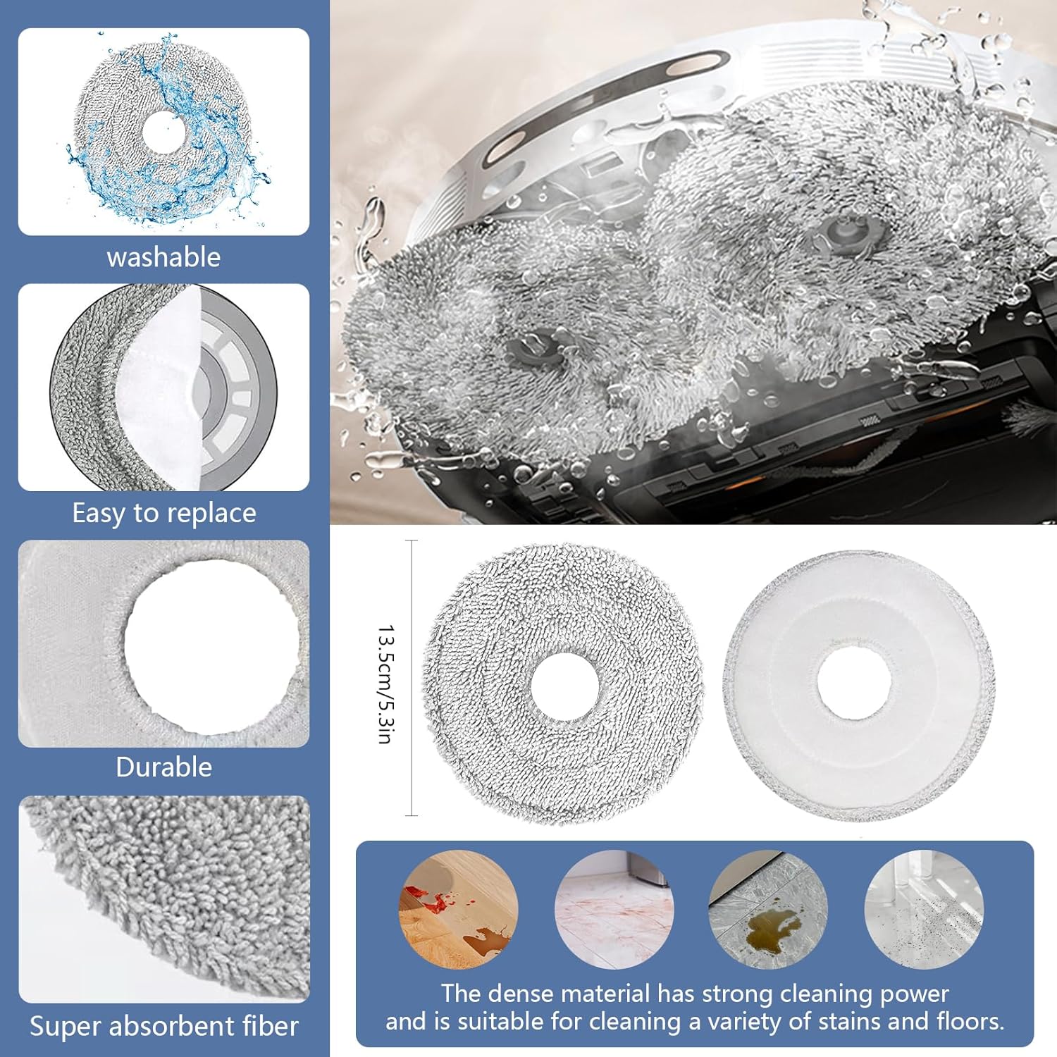 Accessories Replacement Part for Dreame X40 ultra/ L40 ultra /X40 master/Mova P50 Pro Ultra/Mova P10 Pro Ultra Robot Vacuum Cleaner, 2 Main Brush, 4 Carbon HEPA Filters,6 Side Brushes- 29 pcs - Image 6