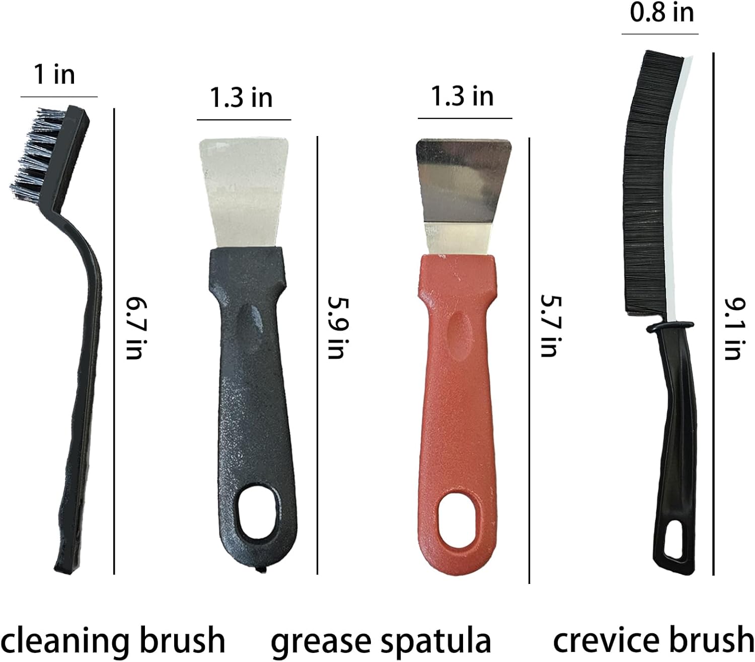 7 Pcs Multi-Purpose Crevice Cleaning Brush Tool for Stubborn Kitchen Grease Stains, Bathroom Crevices, Window Gutters, Tiles and Faucets - Image 2