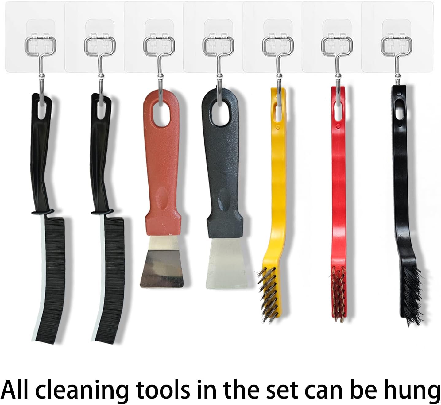 7 Pcs Multi-Purpose Crevice Cleaning Brush Tool for Stubborn Kitchen Grease Stains, Bathroom Crevices, Window Gutters, Tiles and Faucets - Image 6