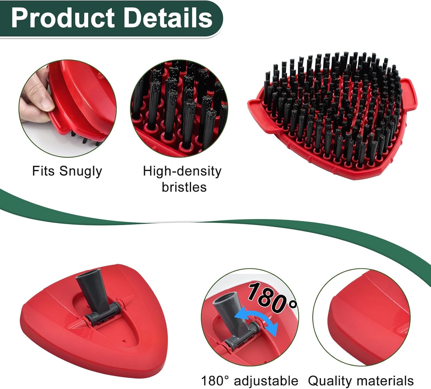 Mop Head Replacement for O Cedar, Spin Mop Replacement Head for Ocedar Easywring 1 Tank System, Mop Heads Includeds 4 Mop Replacement Heads, 1 Spin Scrub Brush & 1 Base - Image 5