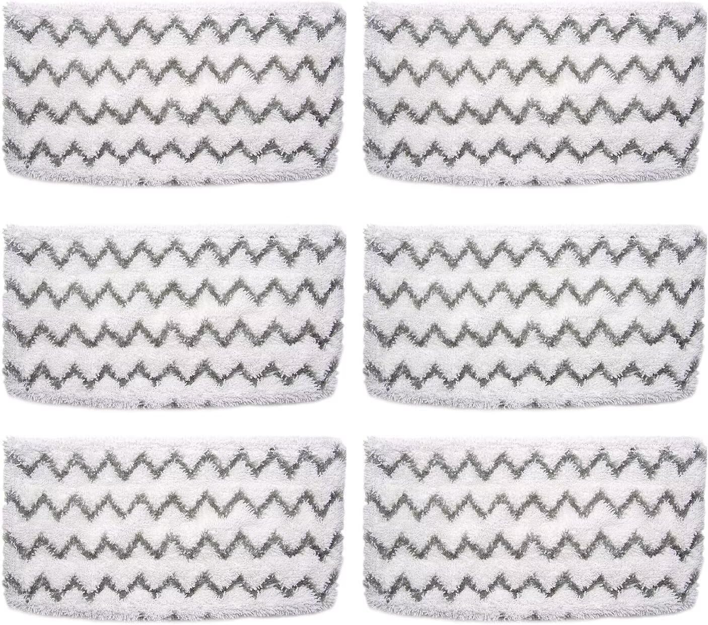 6 Pack S1000 S2001 Steam Mop Replacement Pads for Shark S1000 S1000A S1000C S1000WM S10001C S1200 & S2001 SteamSpot Steam Mop - Image 1