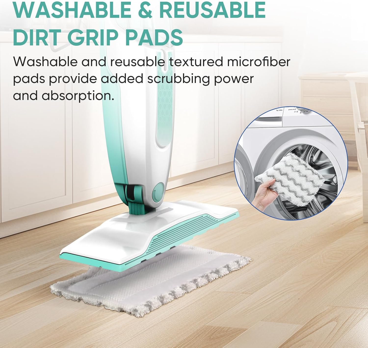 6 Pack S1000 S2001 Steam Mop Replacement Pads for Shark S1000 S1000A S1000C S1000WM S10001C S1200 & S2001 SteamSpot Steam Mop - Image 7