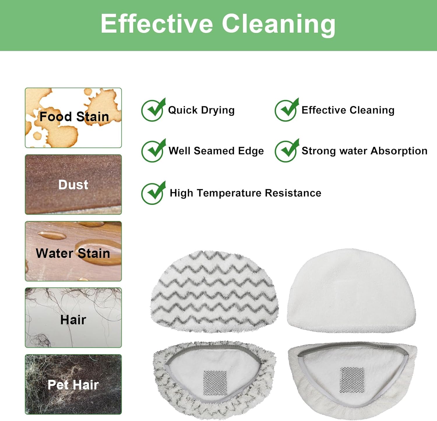 6 Pack 1940 1806 2685A Steam Mop Pads For Bissell Powerfresh Steam Mop Deluxe Pet Lift-Off Plus Slim Scrubbing Steam Mop Replacement Pad. 1940A 2814 1544A 2075A Power Fresh Steamer Pad Refill Washable - Image 5