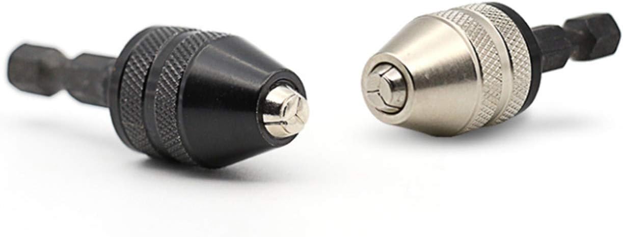 Drill Bit Adapter with 1/4 Hex Shank - 3Pcs Small Drill Chuck Extension for Impact Driver (0.6-8mm,0.3-3.6mmX2) - Image 6