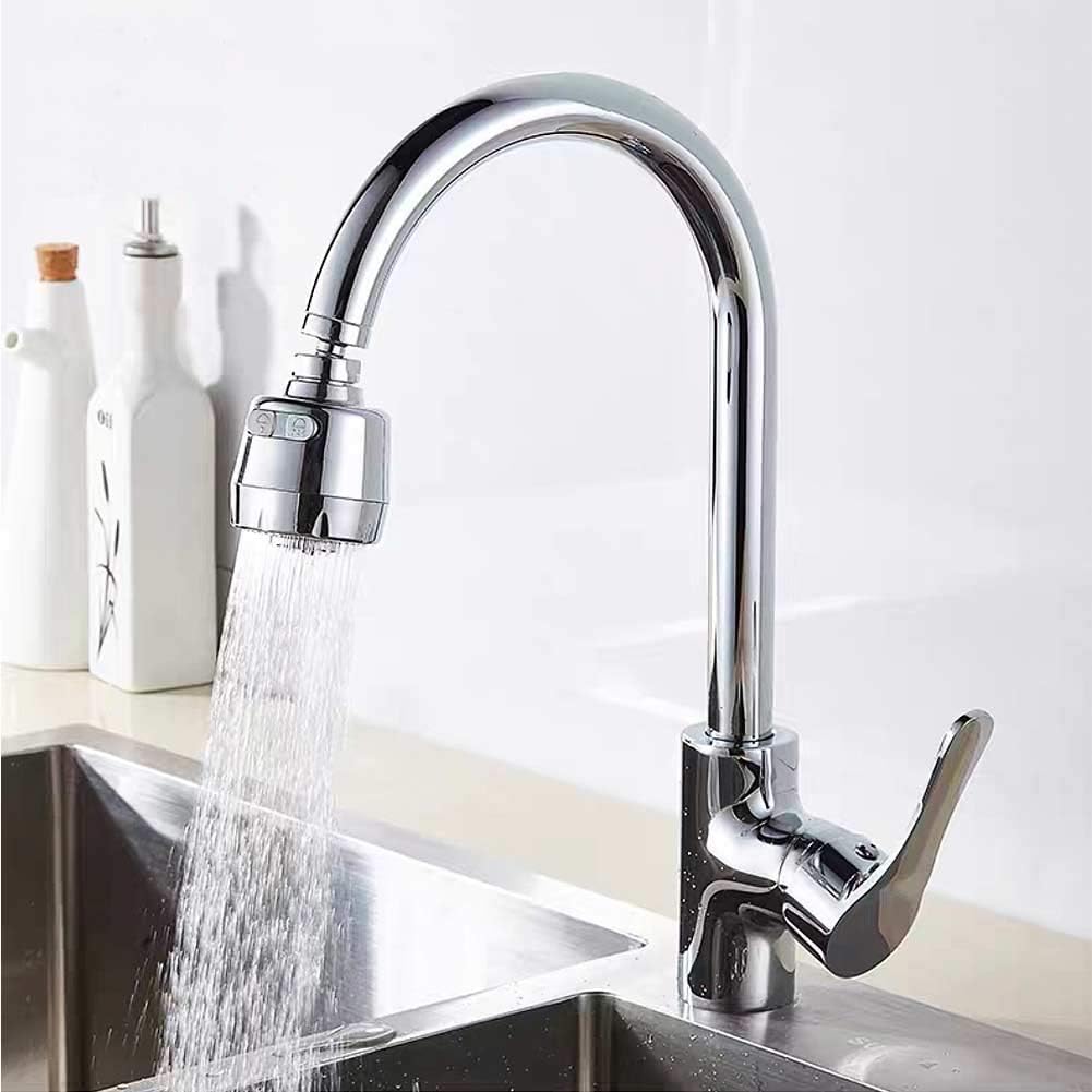 360° Swivel Kitchen Sink Faucet Aerator Faucet Sprayer Attachment Tap Aerator Faucet Nozzle Faucet Head 55/64'' Female Thread for Kitchen, Bathroom Faucet (Shorter Style 1PC,Adapter Included) - Image 5