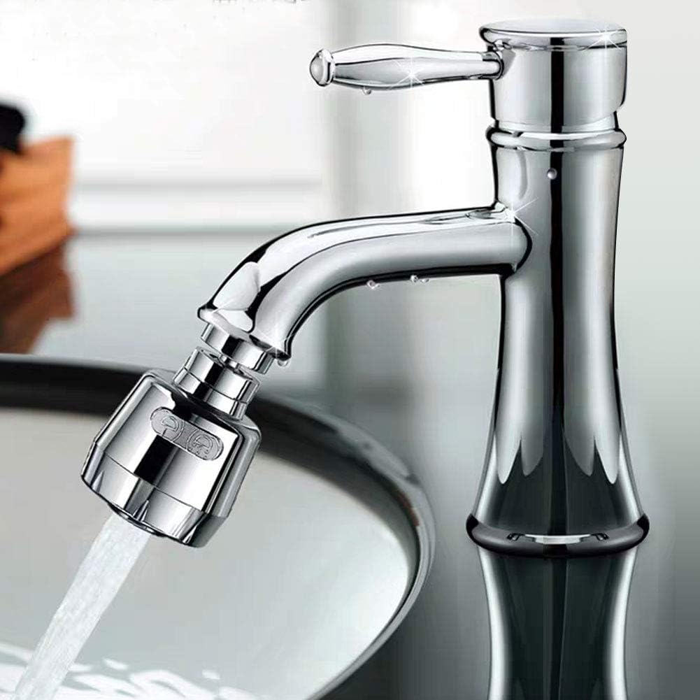 360° Swivel Kitchen Sink Faucet Aerator Faucet Sprayer Attachment Tap Aerator Faucet Nozzle Faucet Head 55/64'' Female Thread for Kitchen, Bathroom Faucet (Shorter Style 1PC,Adapter Included) - Image 6