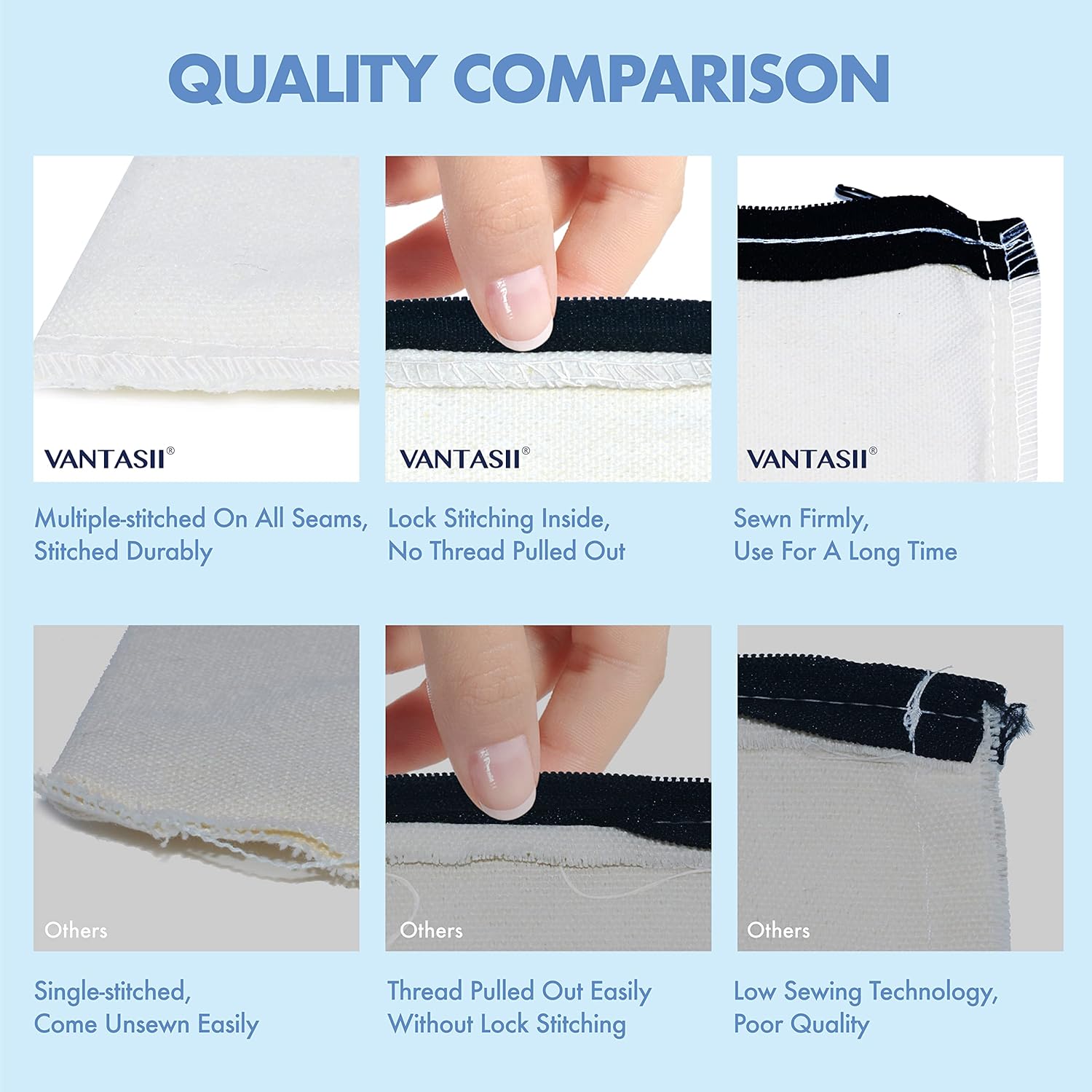 15 Pack Blank Cotton Canvas DIY Craft Zipper Bags Pouches Pencil Case for Makeup Cosmetic Toiletry Stationary Storage - Image 2