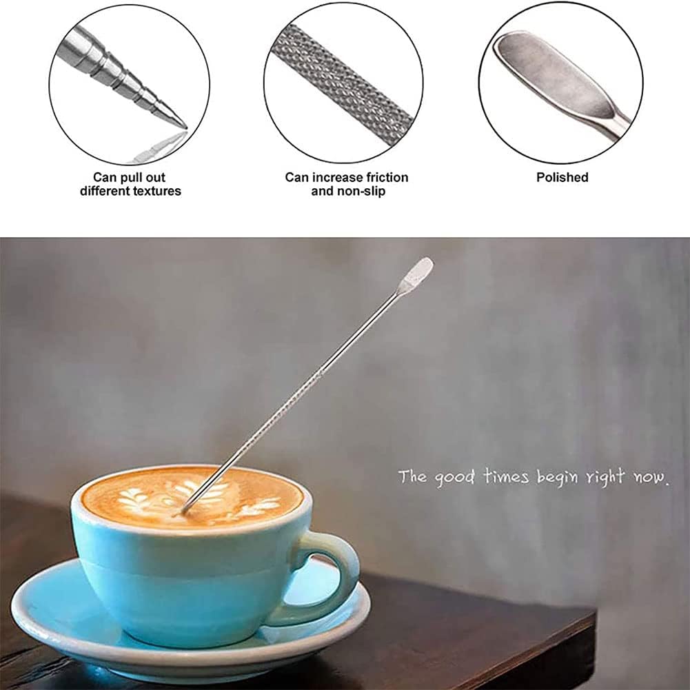 20 oz Milk Frothing Pitcher, 304 stainless steel 600ml milk can coffee frothing cup with art deco pen milk jug coffee cup used to make cappuccino latte - Image 6