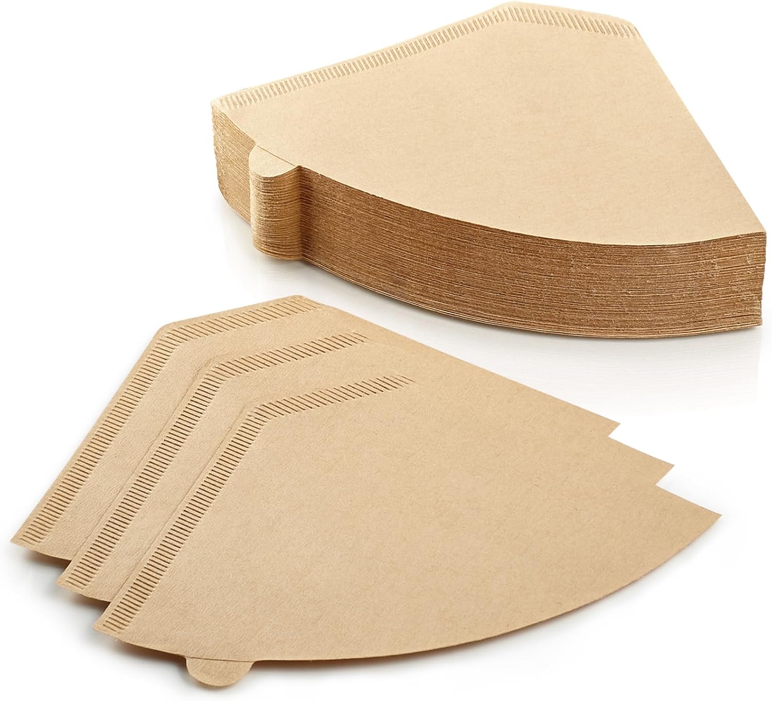 100 Count #4 Unbleached Paper Coffee Filters for Cuisinart, Ninja, BLACK+DECKER & other 8-12 Cup Coffee Makers - Perfect Paper Filter for Pour Over and Drip Coffee - Image 1