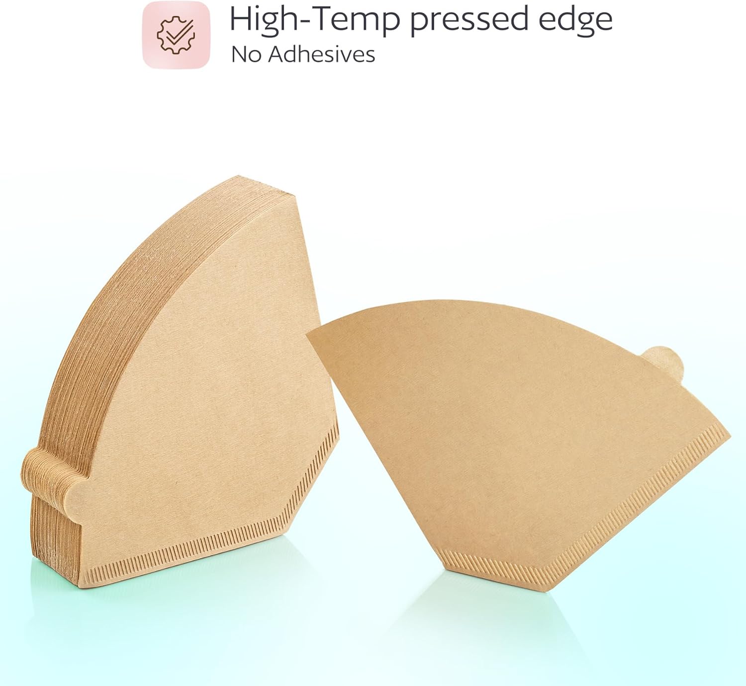100 Count #4 Unbleached Paper Coffee Filters for Cuisinart, Ninja, BLACK+DECKER & other 8-12 Cup Coffee Makers - Perfect Paper Filter for Pour Over and Drip Coffee - Image 3