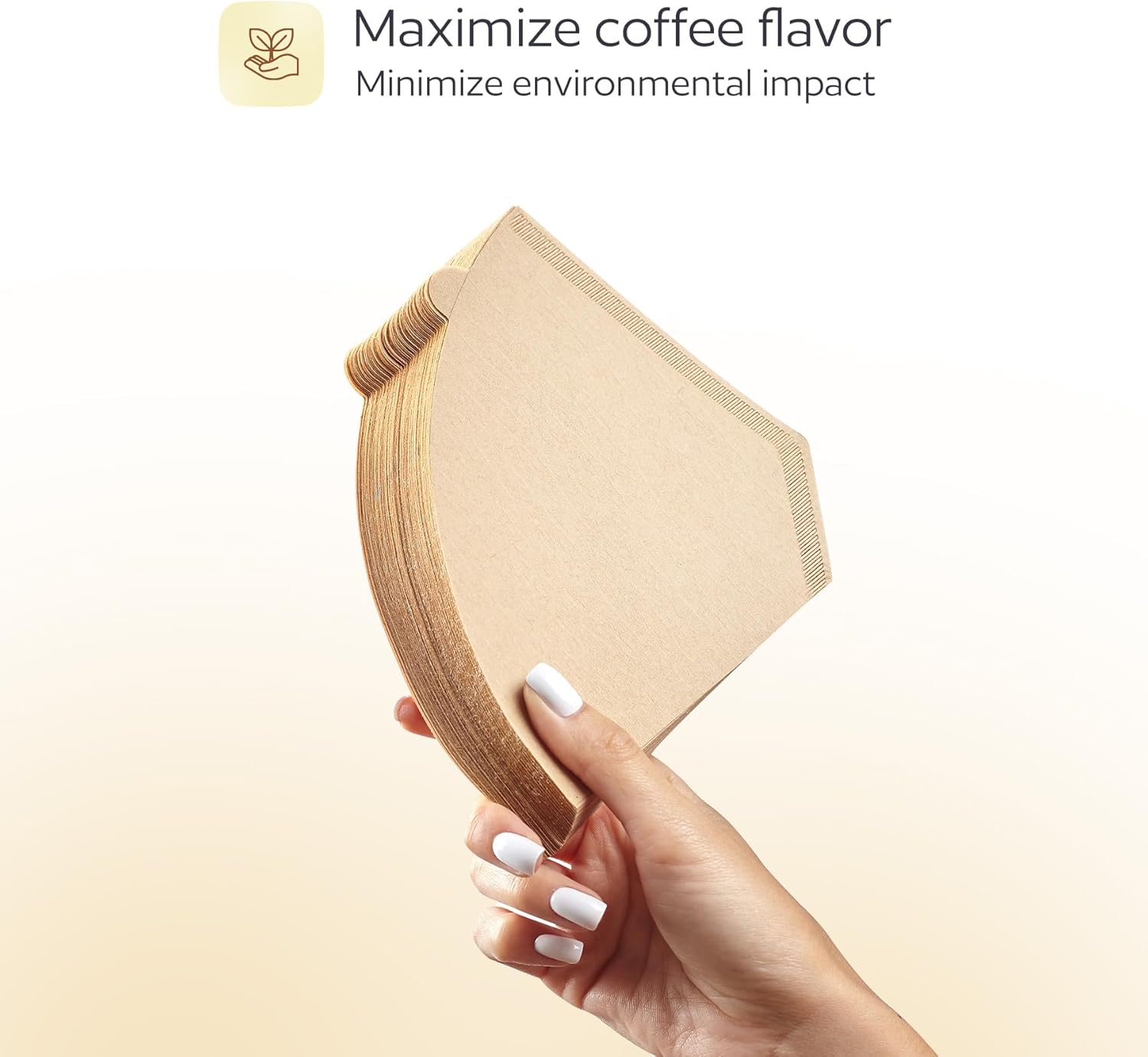100 Count #4 Unbleached Paper Coffee Filters for Cuisinart, Ninja, BLACK+DECKER & other 8-12 Cup Coffee Makers - Perfect Paper Filter for Pour Over and Drip Coffee - Image 5