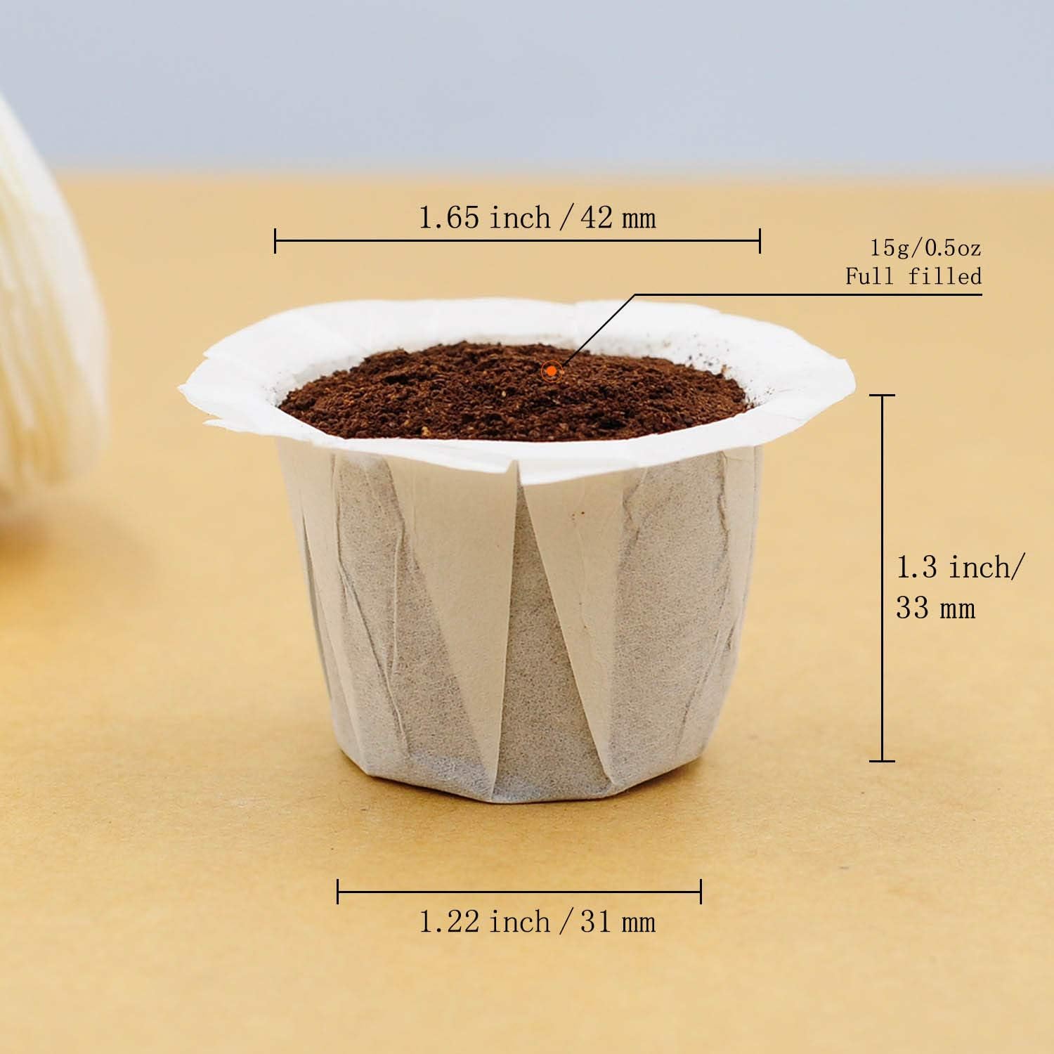 Disposable Coffee Filter Paper for Keurig Brewers Single Serve 1.0 and 2.0, 200 Count Replacement Coffee Filter Paper Liner Compatible with All Reusable K Cup Coffee Pod, Refillable Capsule, White - Image 2