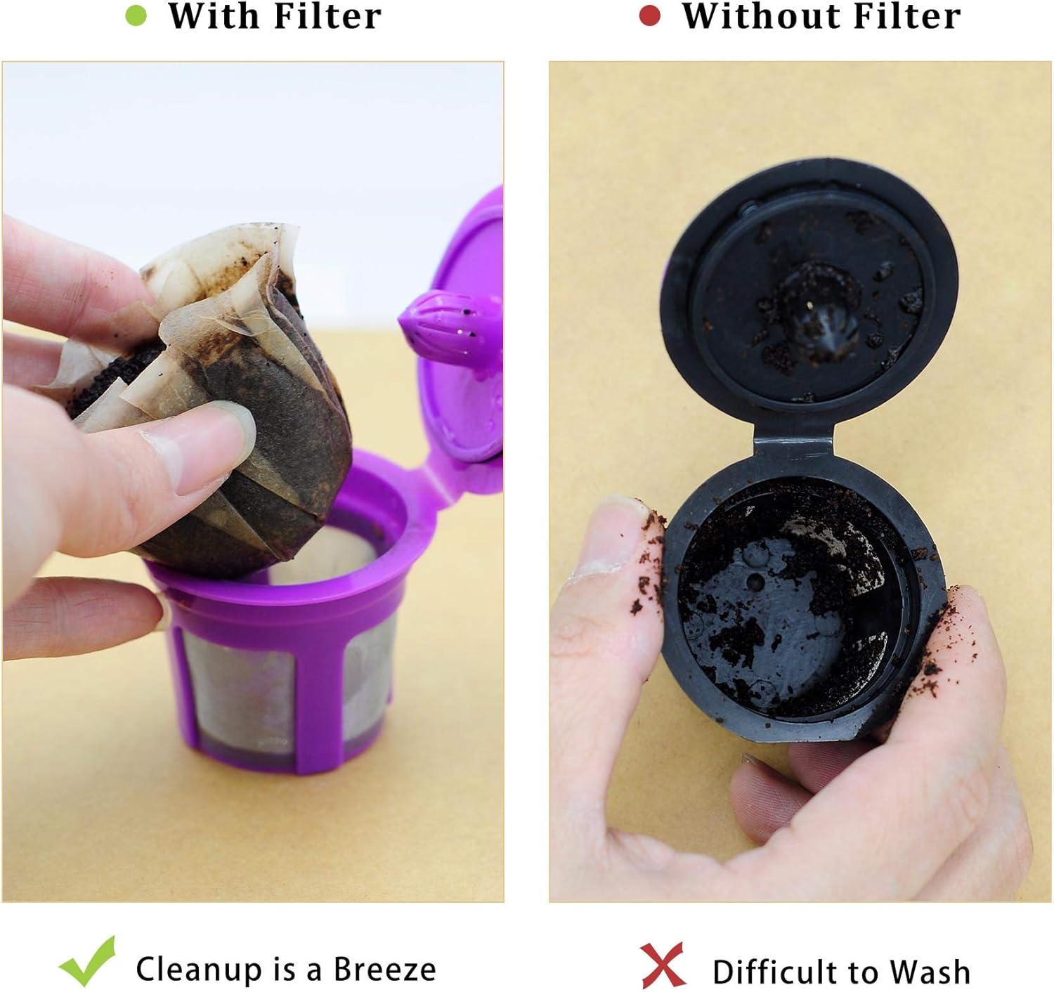 Disposable Coffee Filter Paper for Keurig Brewers Single Serve 1.0 and 2.0, 200 Count Replacement Coffee Filter Paper Liner Compatible with All Reusable K Cup Coffee Pod, Refillable Capsule, White - Image 4
