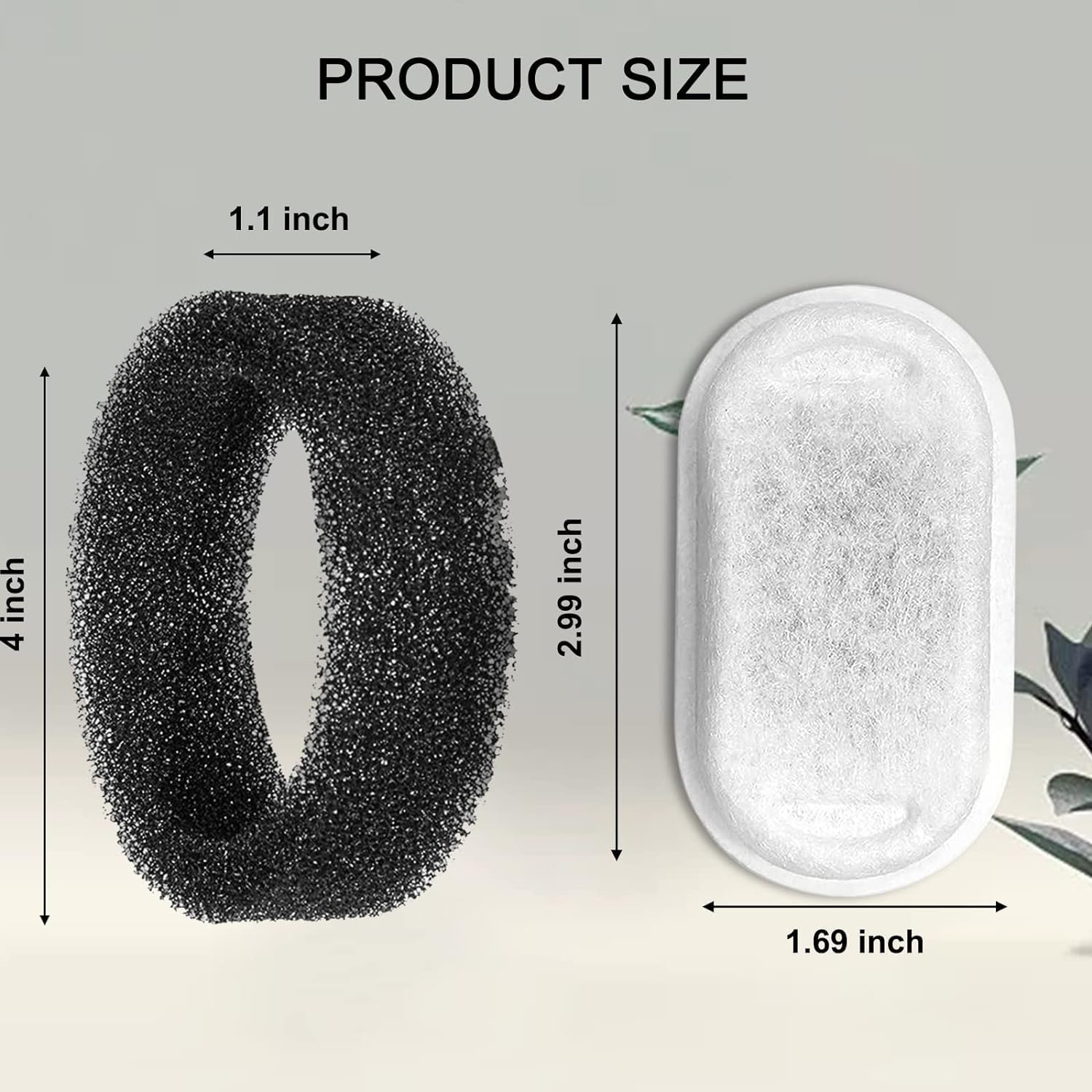Cat Water Fountain Filters for 108/3.2L& 67oz/2L Stainless Steel Pet Water Dispenser Fountain Filter Replacement with 8 Sponges (8 Filters&8 Sponges) - Image 6