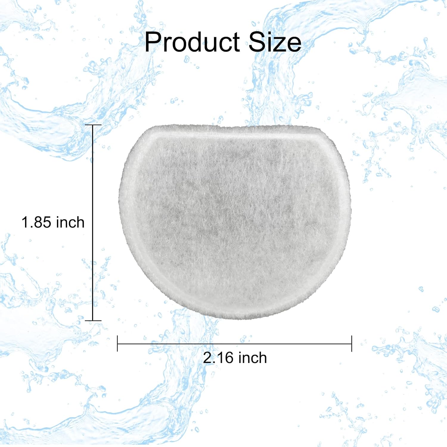 16 Pack Pet Fountain Filter Replacement,8 Carbon Filters and 8 Foam Pre-Filter Replacement Compatible with Multiple Pet Water Dspensers Water Bowl - Image 4