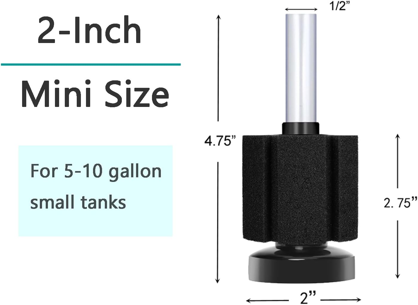 3 Pack Aquarium Bio Sponge Filter Breeding Fry Betta Shrimp Nano Fish Tank (Small up to 10Gal) - Image 2