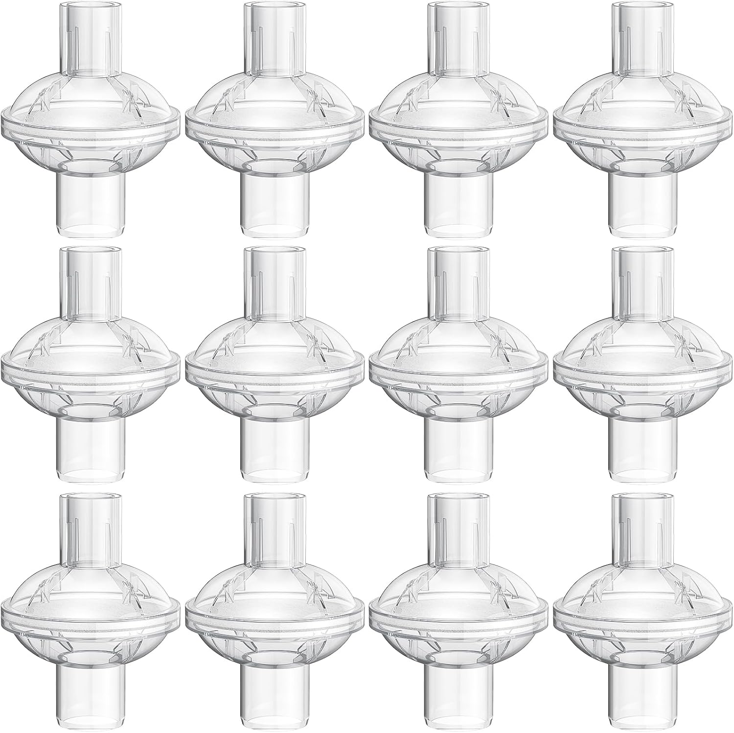 12-pack CPAP Inline Filter, Universal Inline CPAP Filter Compatible with BiPAP Machines ResMed,Dreamstation Standard, Any CACP Machine Size 22mm and 25mm Tube - Image 1