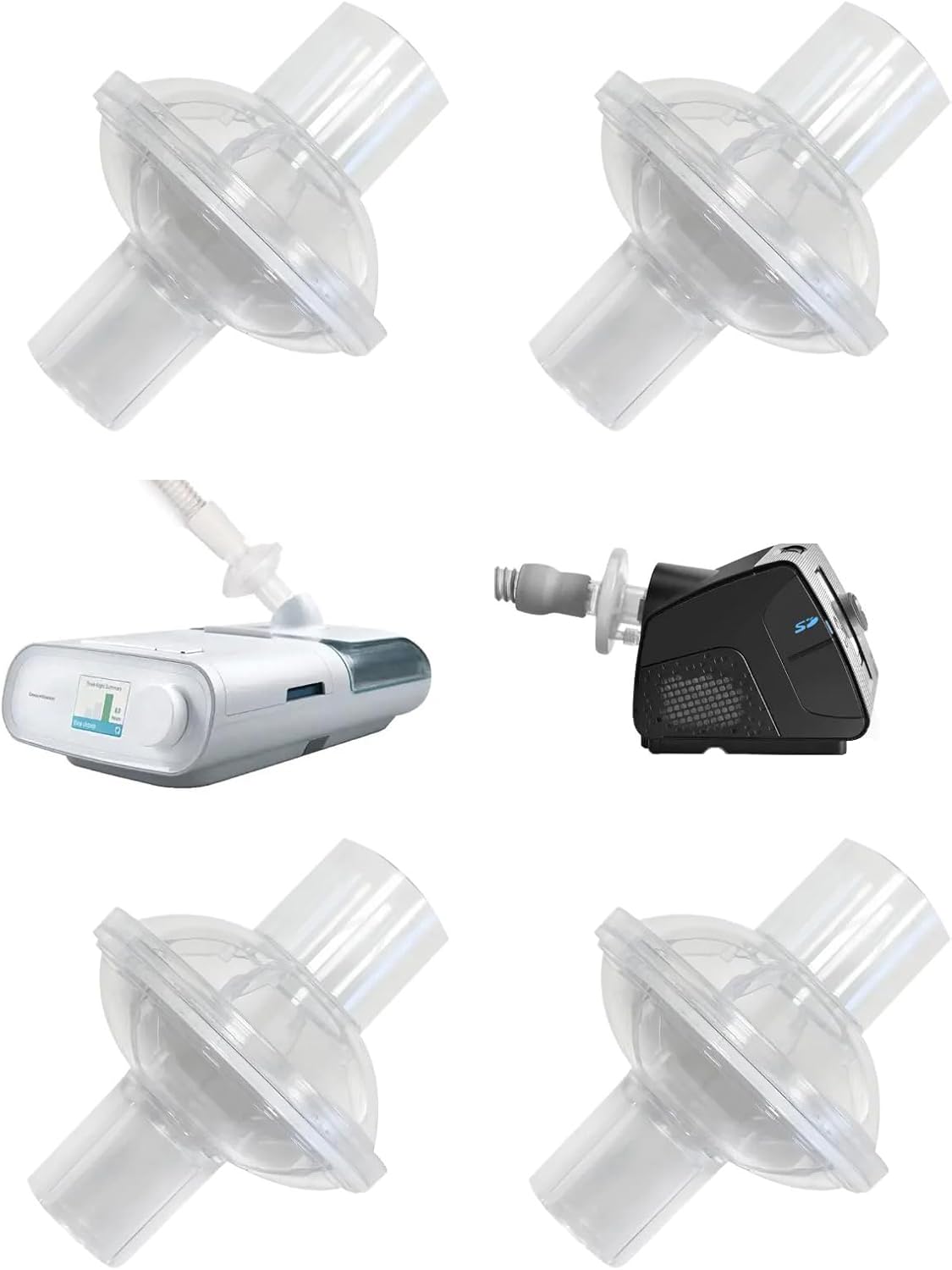 Universal CPAP Inline Filter, CPAP Air Filter for ResMed AirSense 11/AirSense 10/Philips Respironics DreamStation 2, Hose Filter for CPAP Supplies, BIPAP Supplies (4) - Image 2