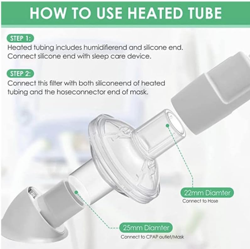 Universal CPAP Inline Filter, CPAP Air Filter for ResMed AirSense 11/AirSense 10/Philips Respironics DreamStation 2, Hose Filter for CPAP Supplies, BIPAP Supplies (4) - Image 4