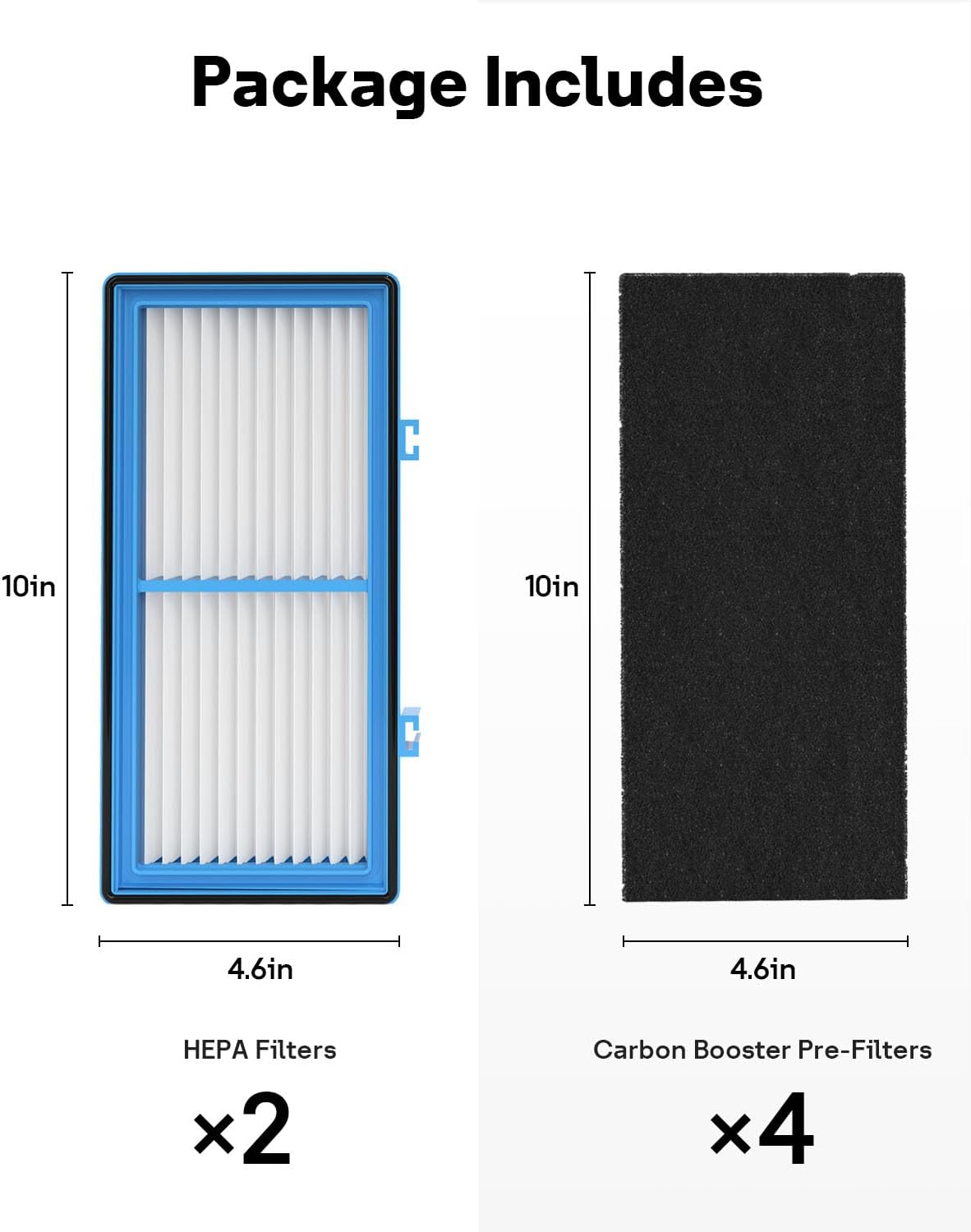 Aer1 Filter Replacement for Holmes Air Purifiers, 2 True HEPA Filters + 4 Carbon Booster Filters, HAPF30AT - Image 6