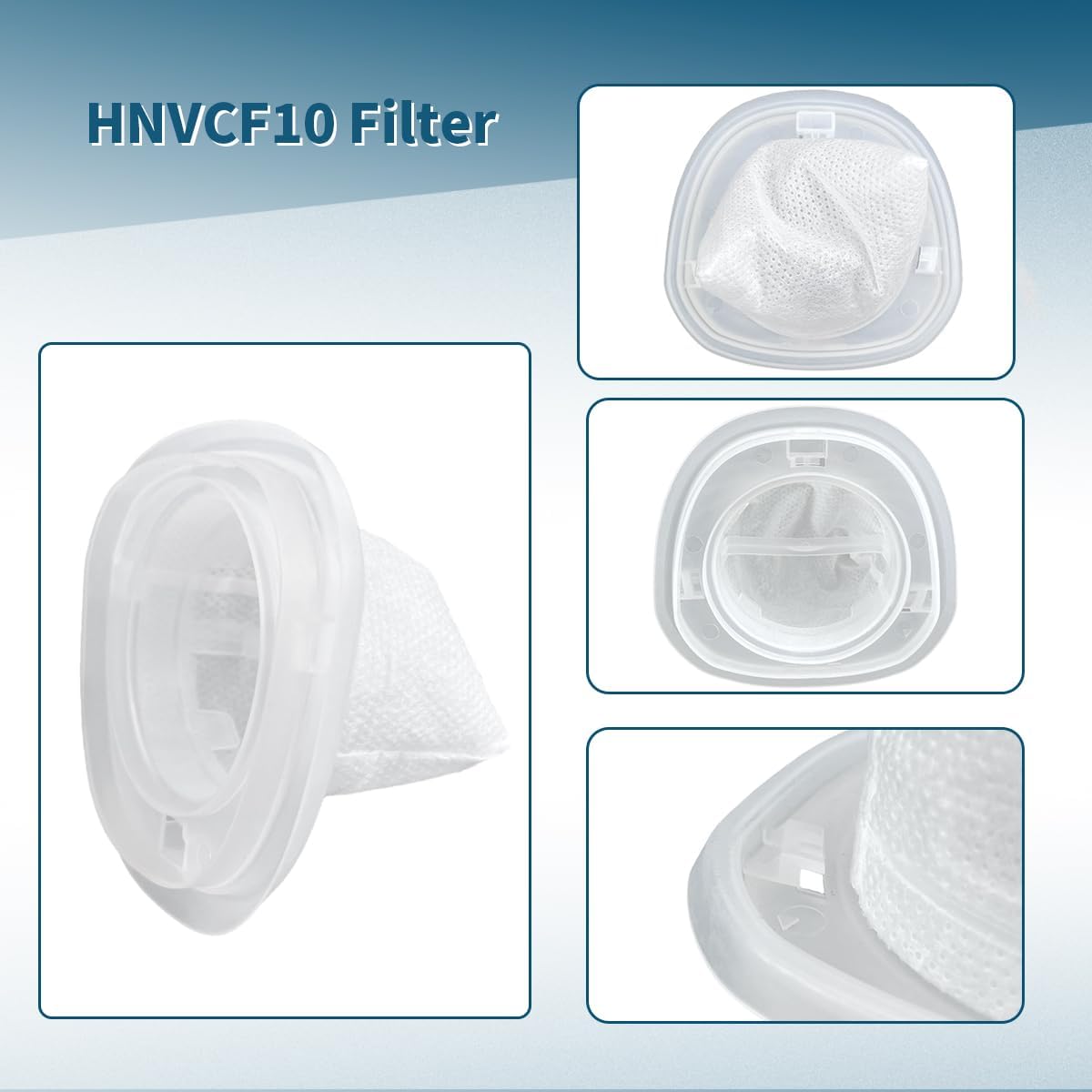HNVCF10 Filter Replacement for Black and Decker Dustbuster Hand Vacuum HNVC115, HNVC215, HNVC220 Series, 4 Pack - Image 6