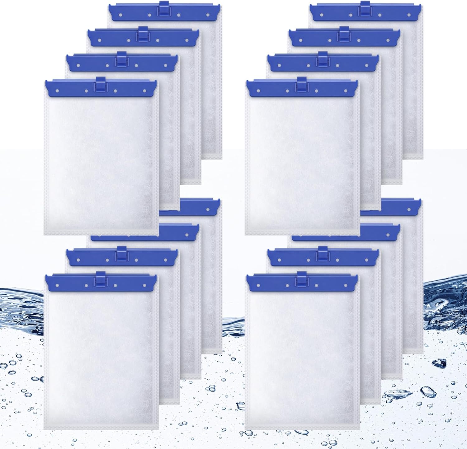 16 Count Large Filter Cartridges Compatible with Whisper Bio Bag Filters, Large Aquarium Filter Cartridge for Whisper 20i 40i, IQ20/30/45/60, PF20/30/40/60 and Repto Filter - Image 1